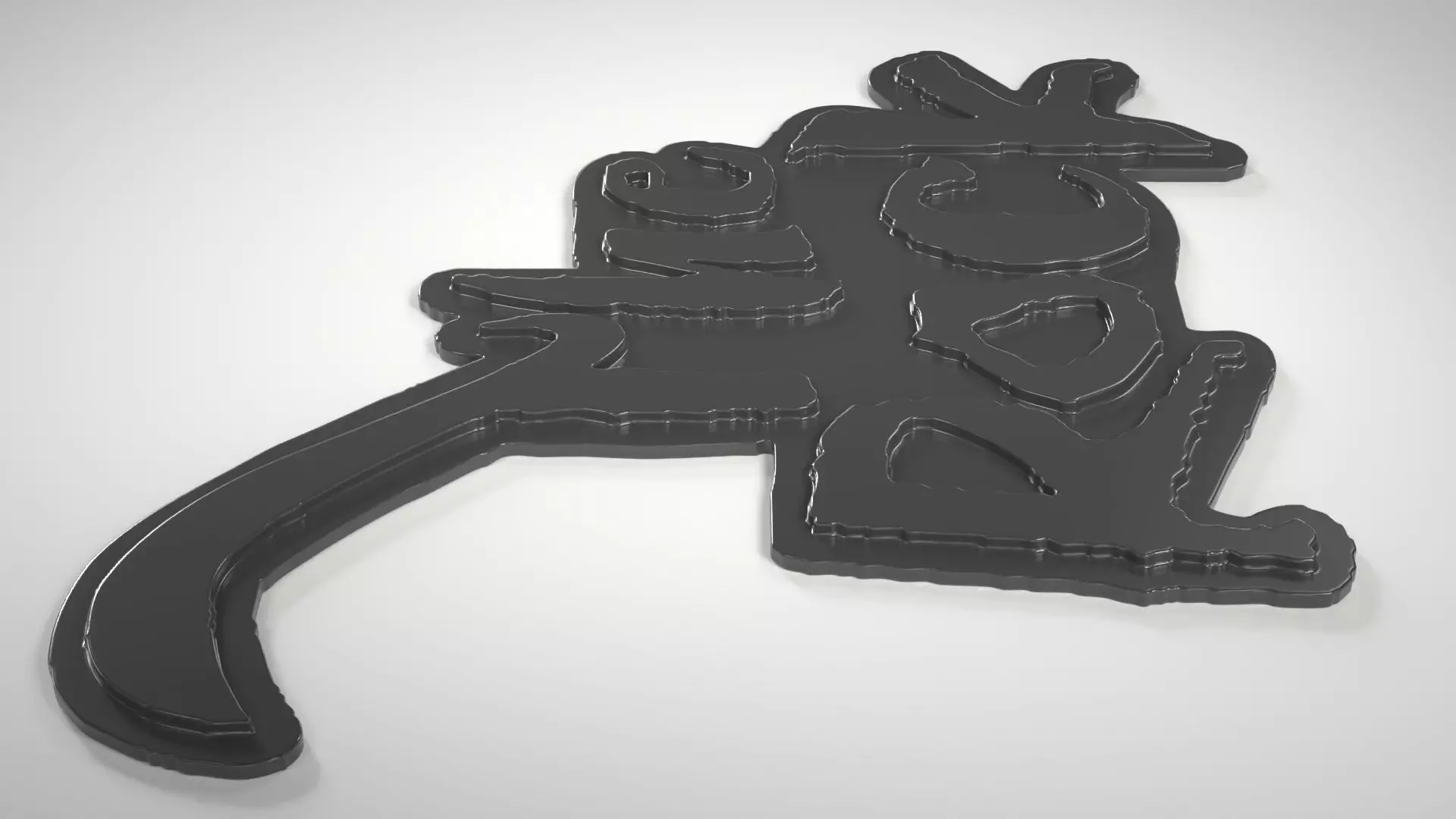The Rock Logo 3D print model_3