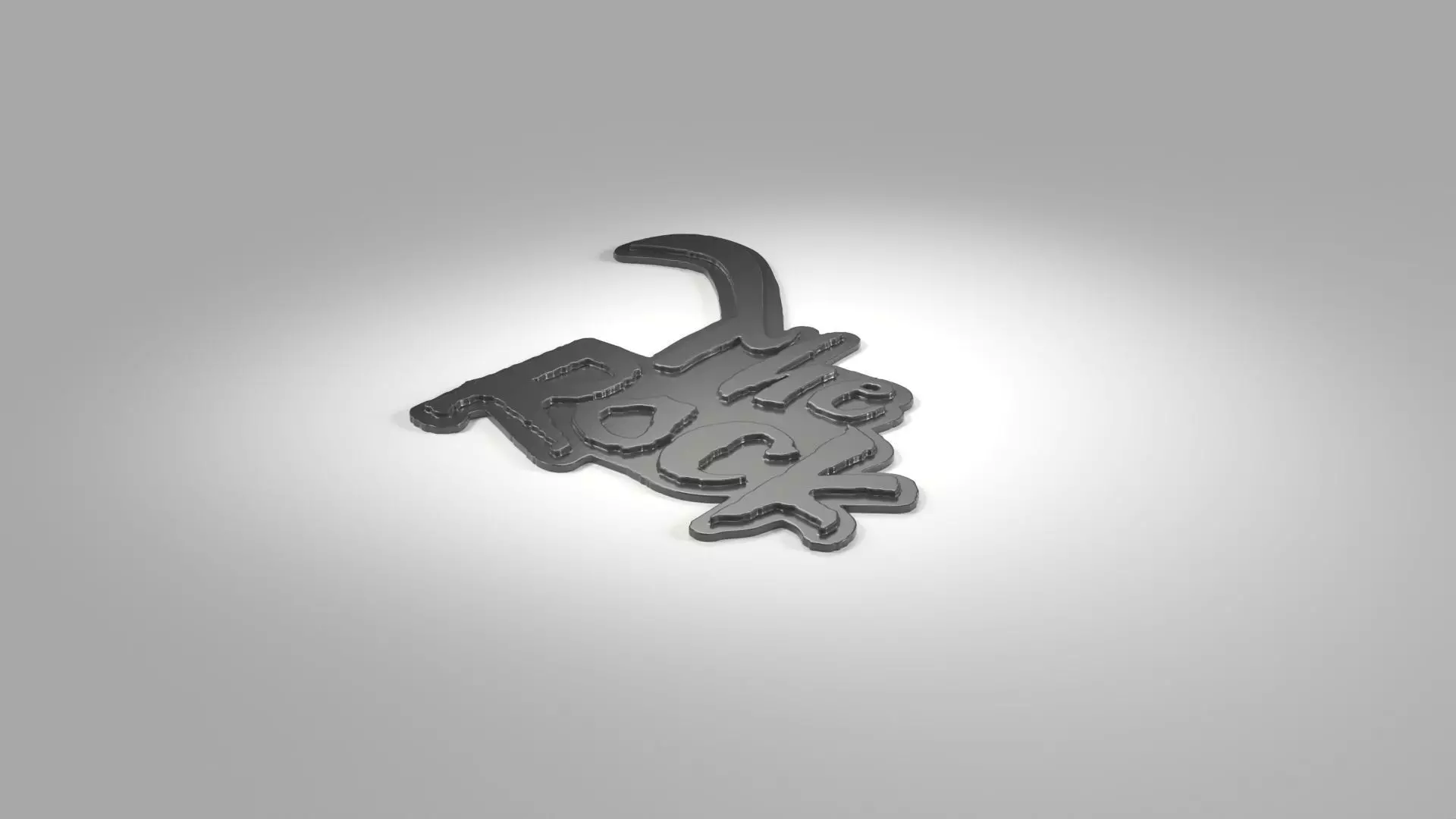 The Rock Logo 3D print model_4