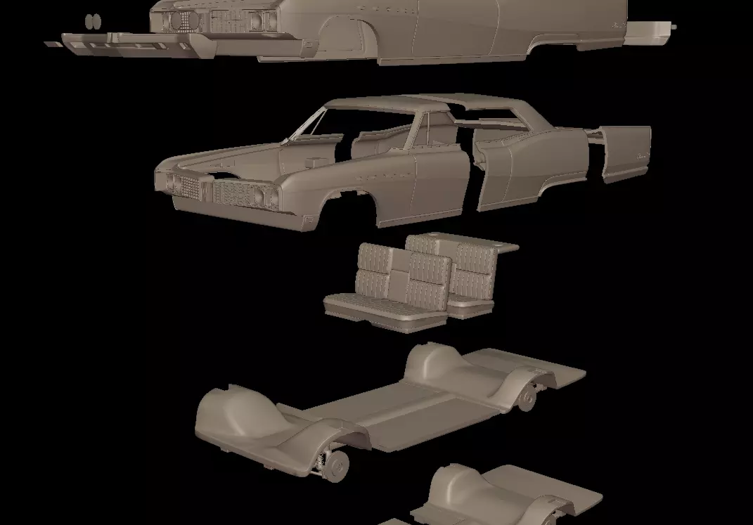 Buick Electra 225 1968 two doors 3D print model_14