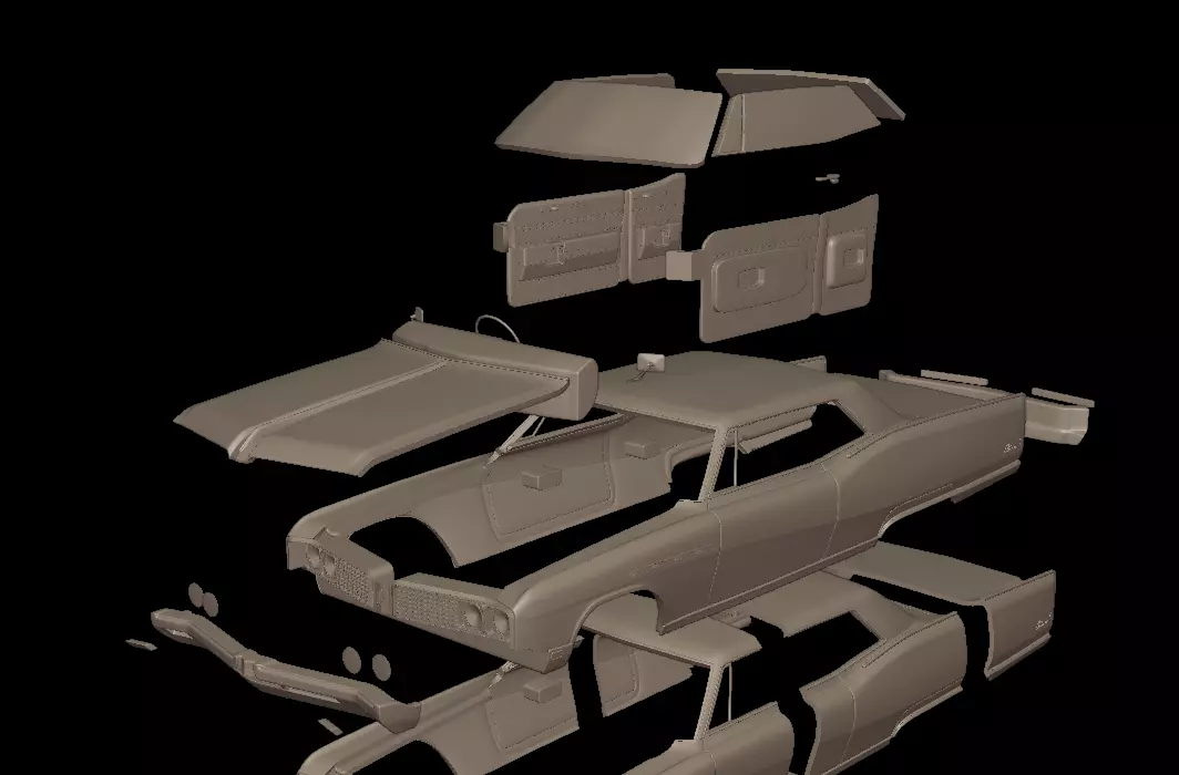 Buick Electra 225 1968 two doors 3D print model_13