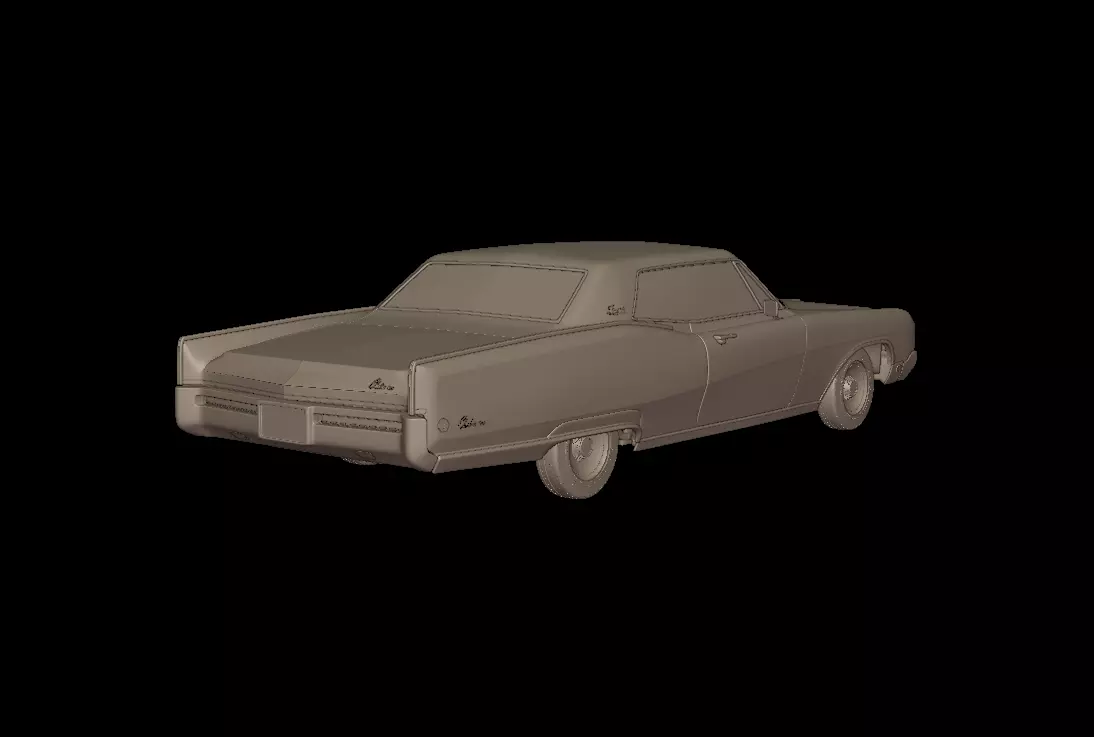 Buick Electra 225 1968 two doors 3D print model_2
