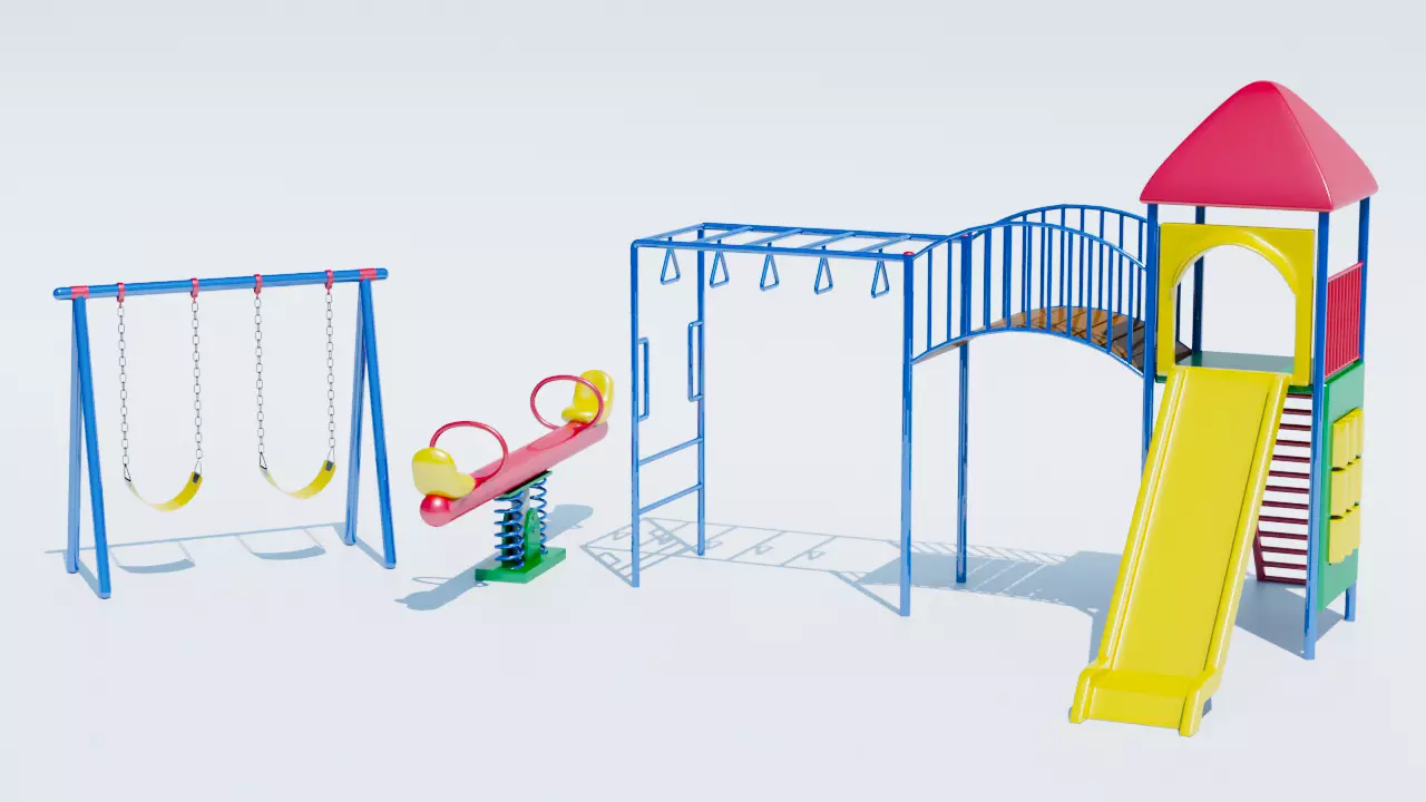 Playground Set 3D model_0