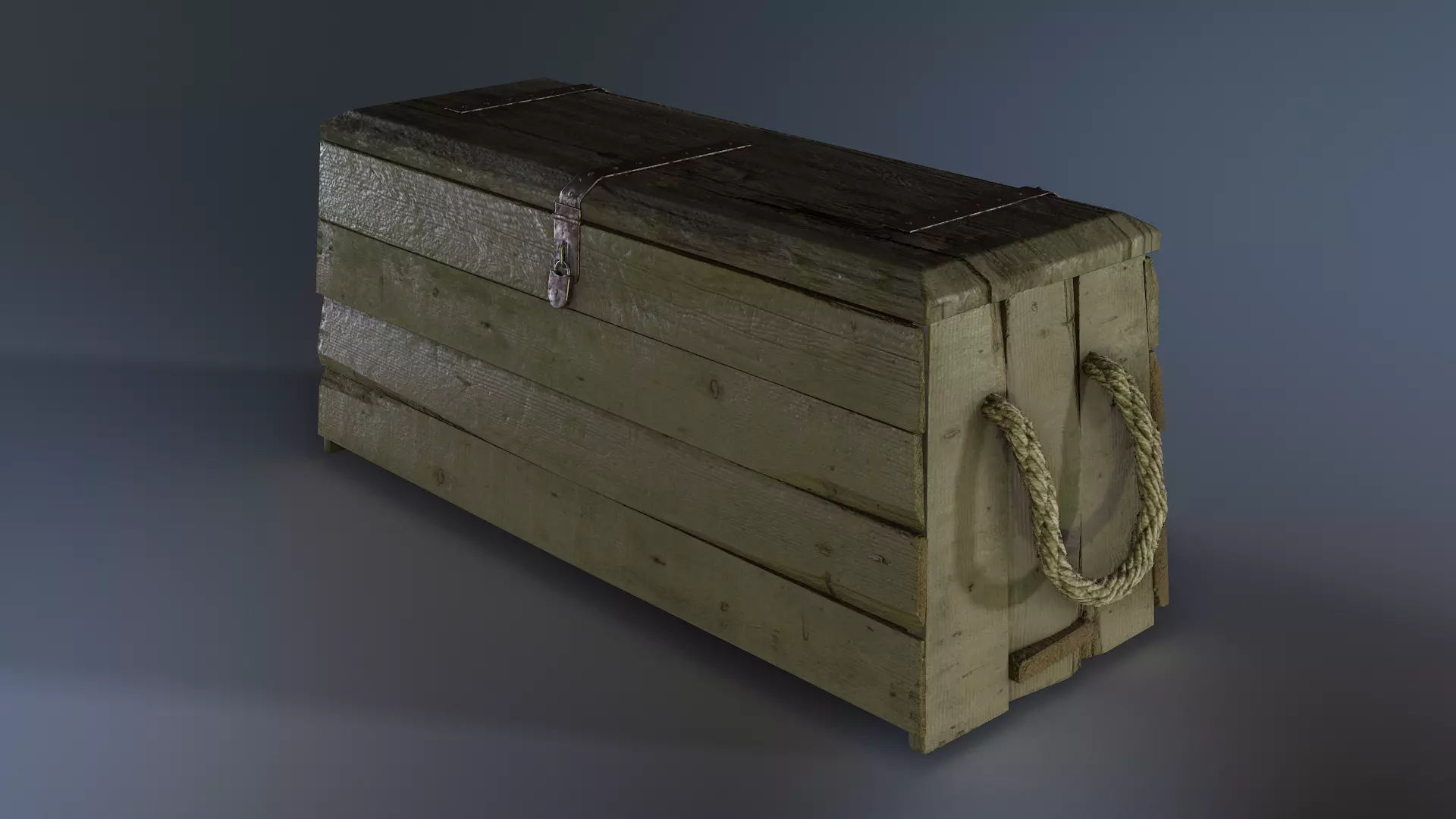 Small Chest Low-poly 3D model_1