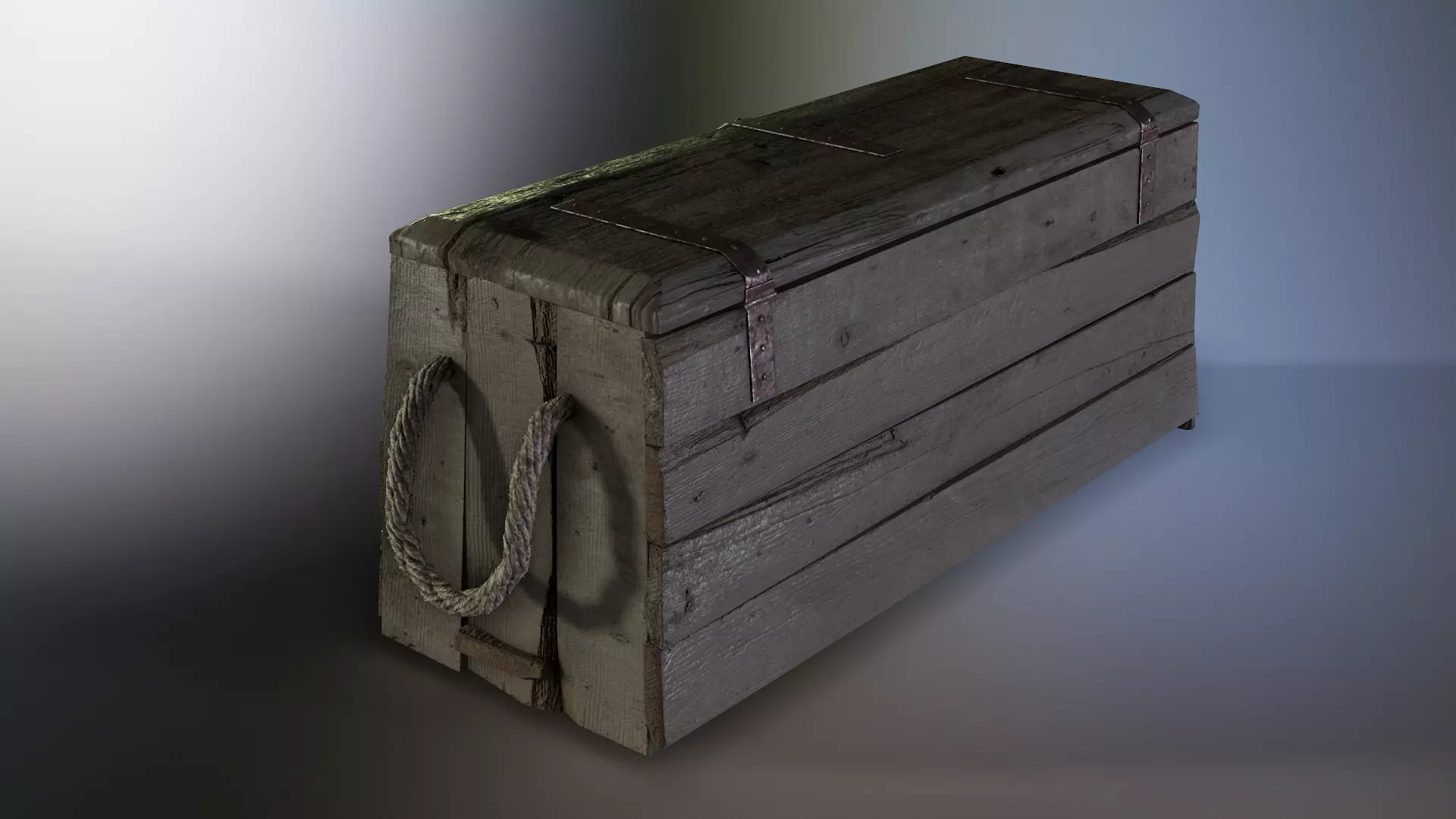 Small Chest Low-poly 3D model_2