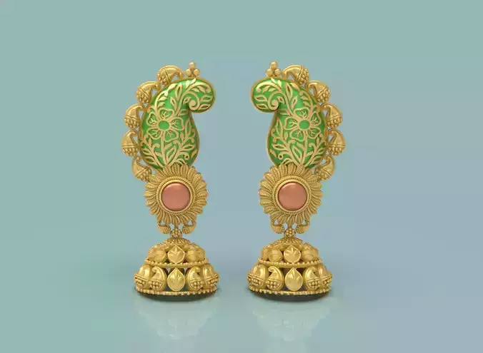 Designer Jhumka Earring - 0013