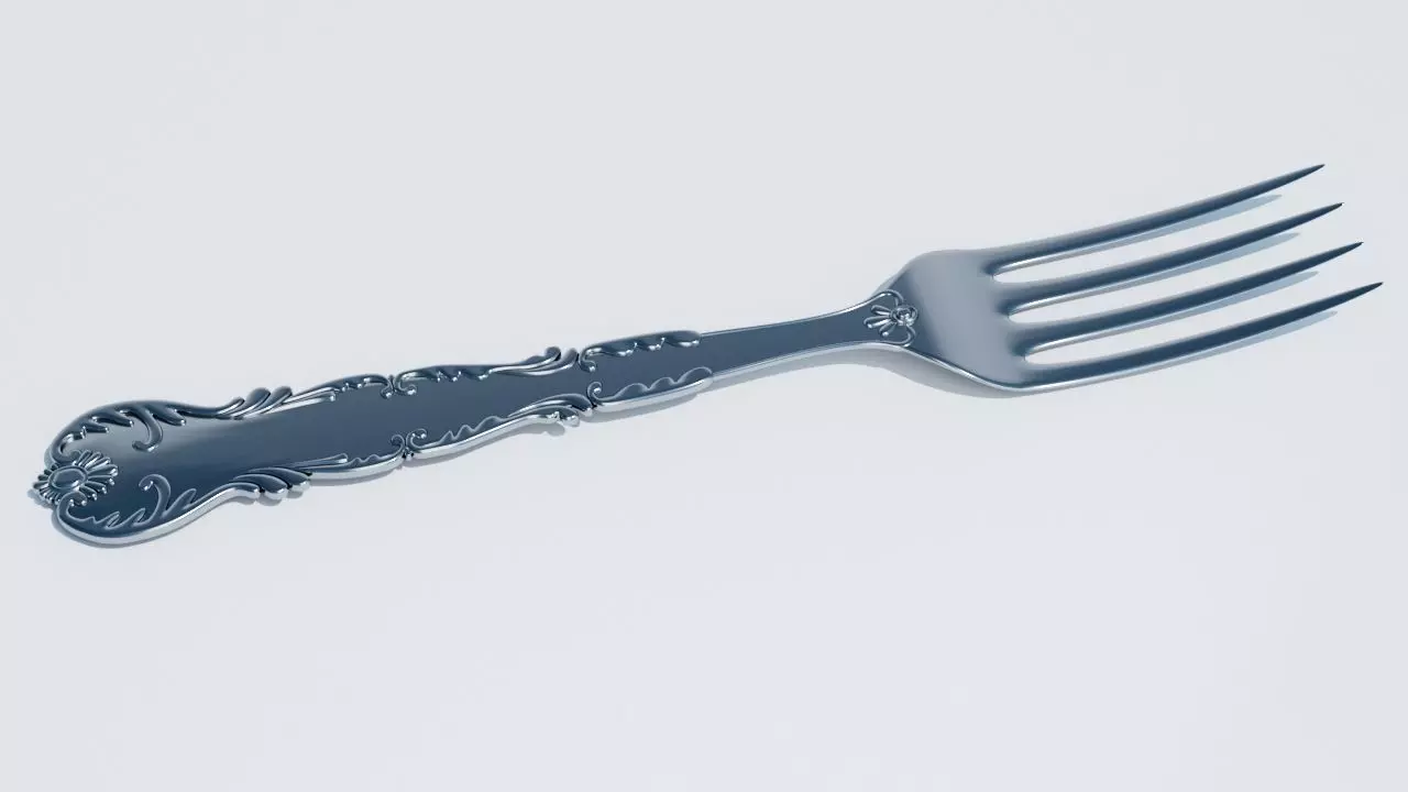 Decorative Fork 3D model_0