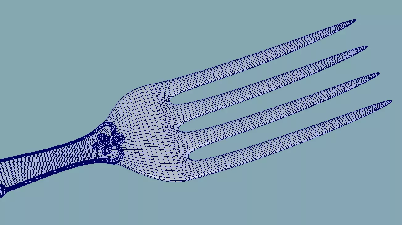 Decorative Fork 3D model_2