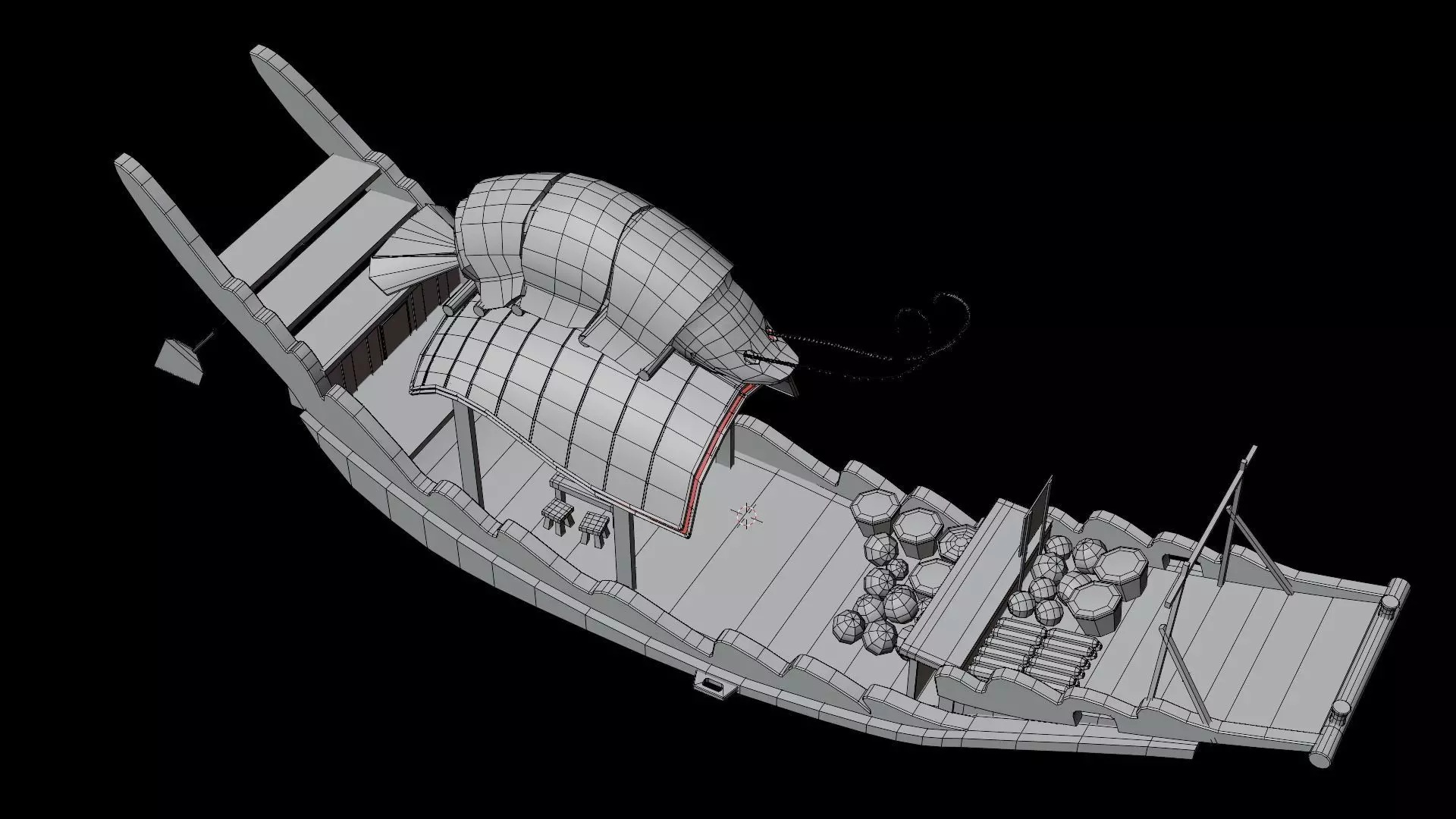 Boat Raya and the Last Dragon Movie 3D model_7