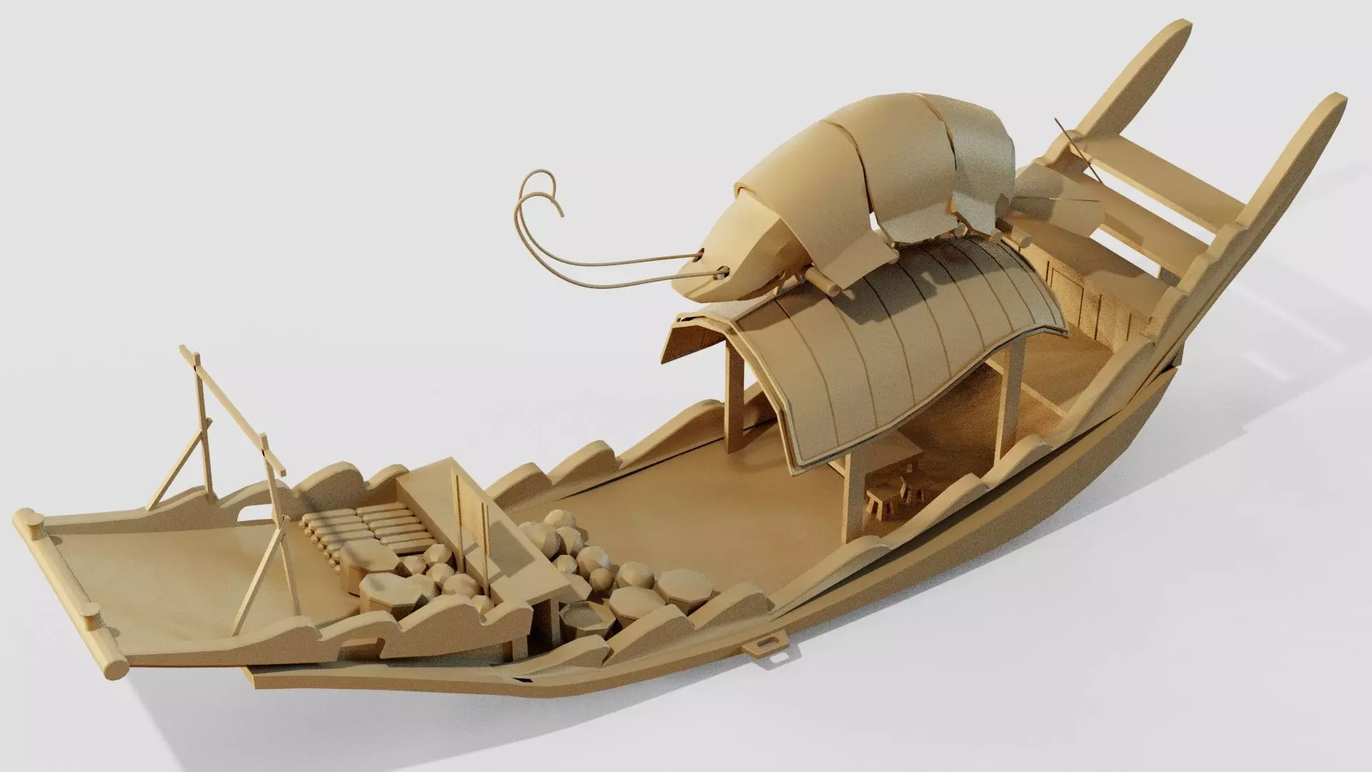 Boat Raya and the Last Dragon Movie 3D model_2