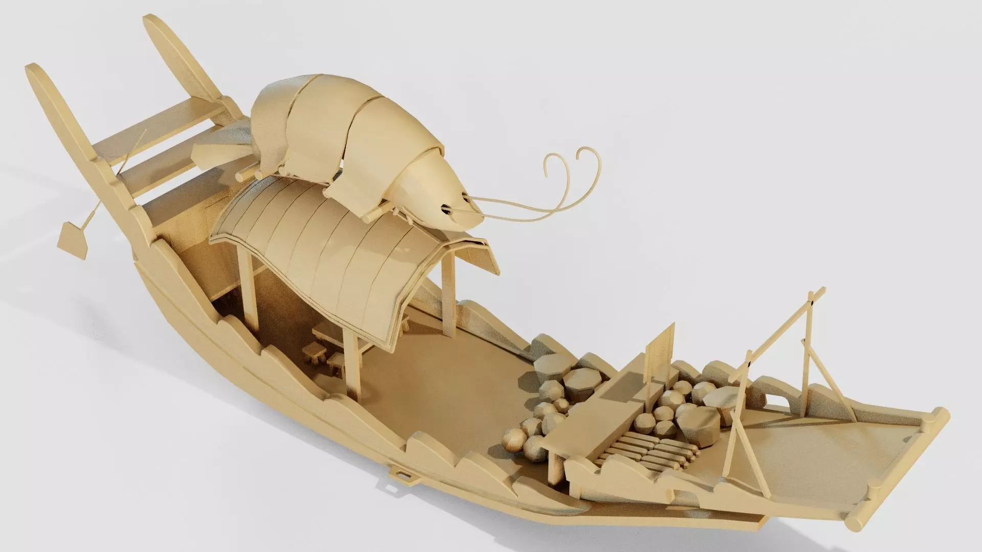 Boat Raya and the Last Dragon Movie 3D model_0