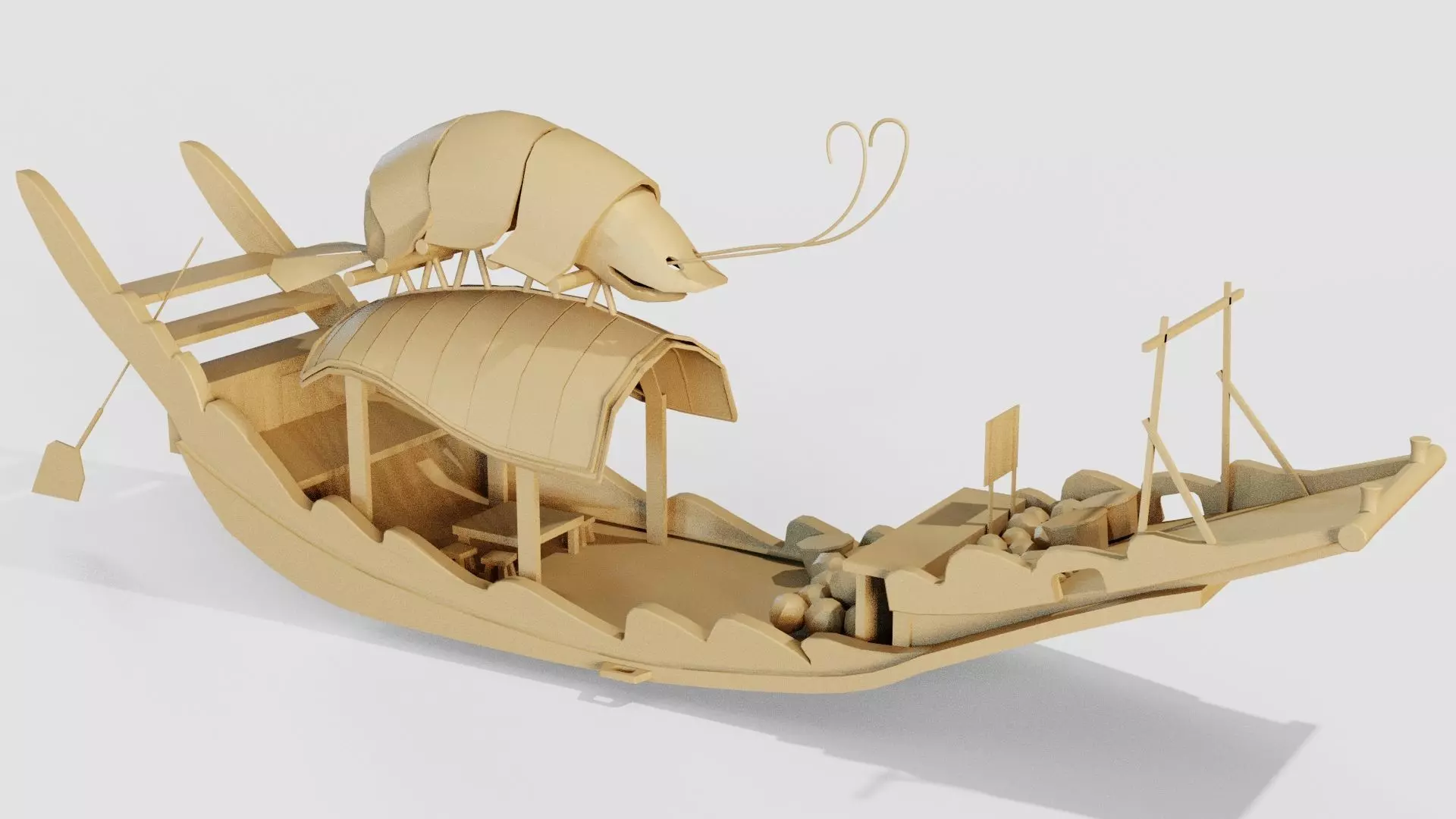 Boat Raya and the Last Dragon Movie 3D model_1