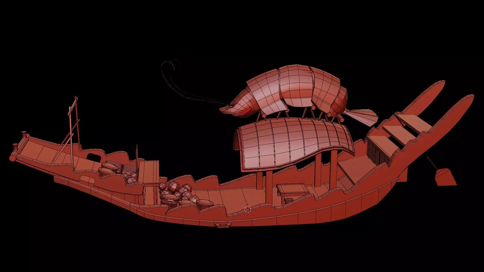 Boat Raya and the Last Dragon Movie 3D model_9