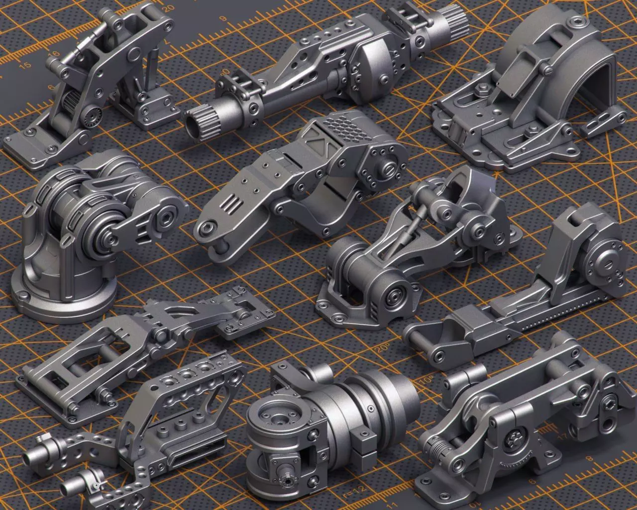 Mech Warrior 3D model_4