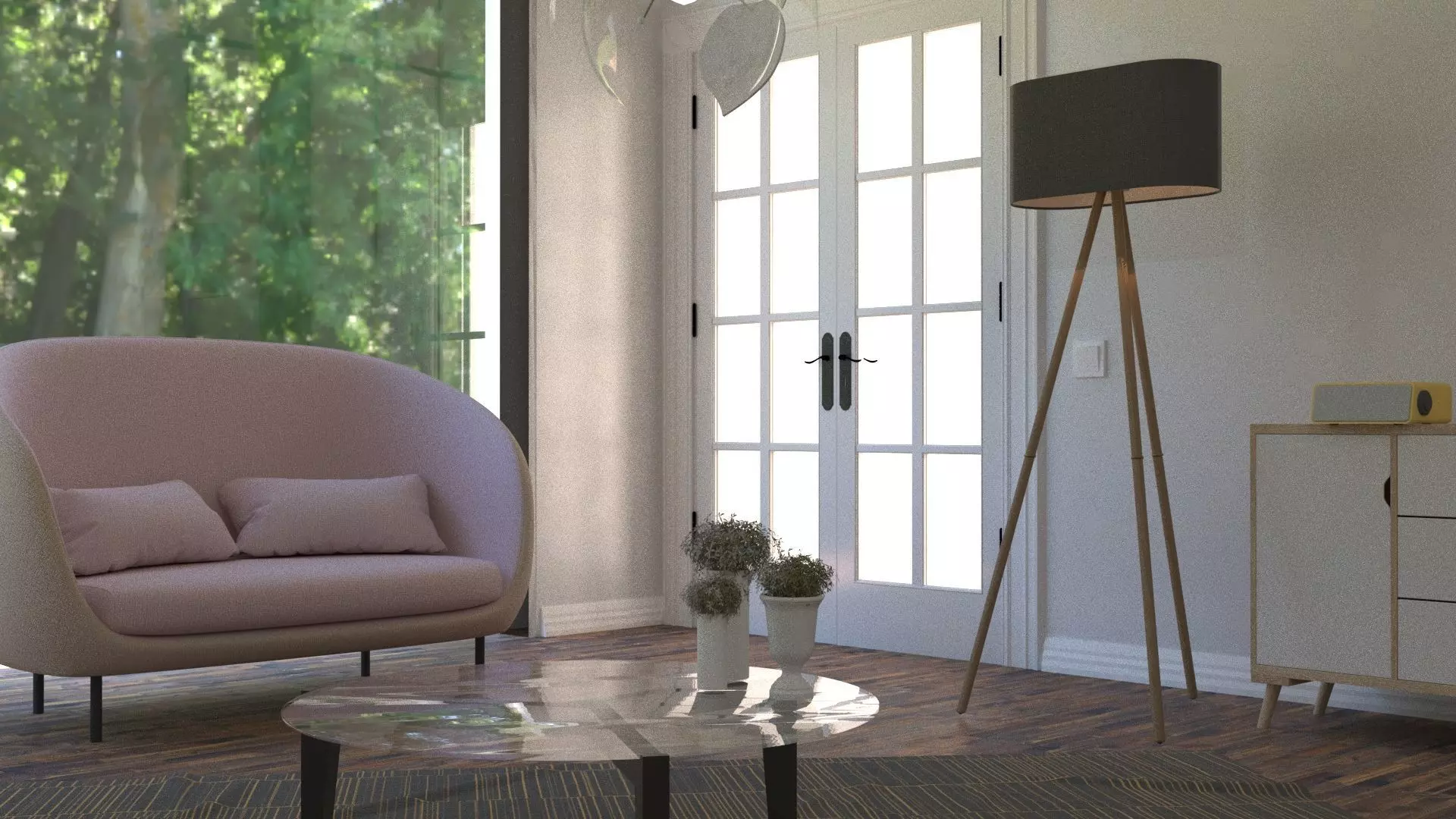 Living Room Design  3D model_0