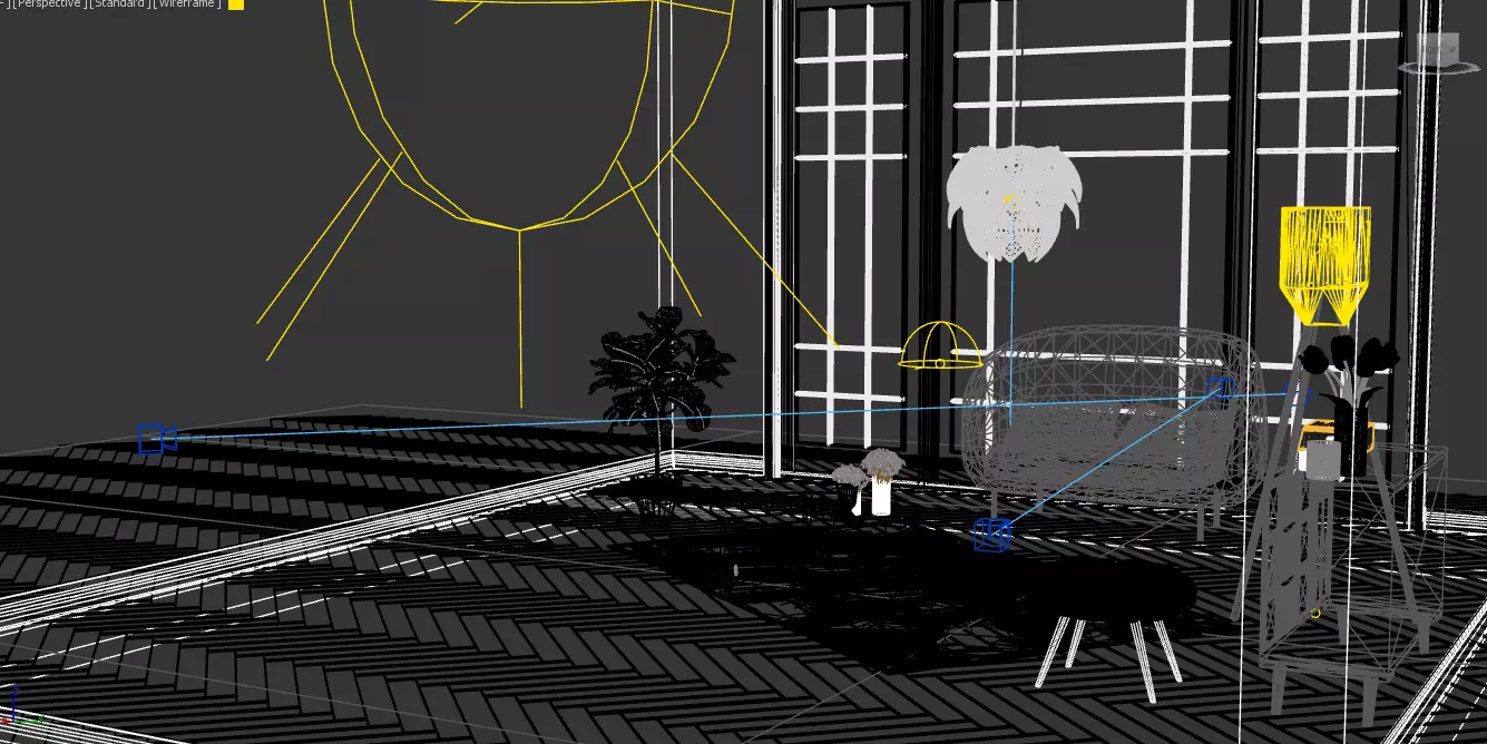 Living Room Design  3D model_3