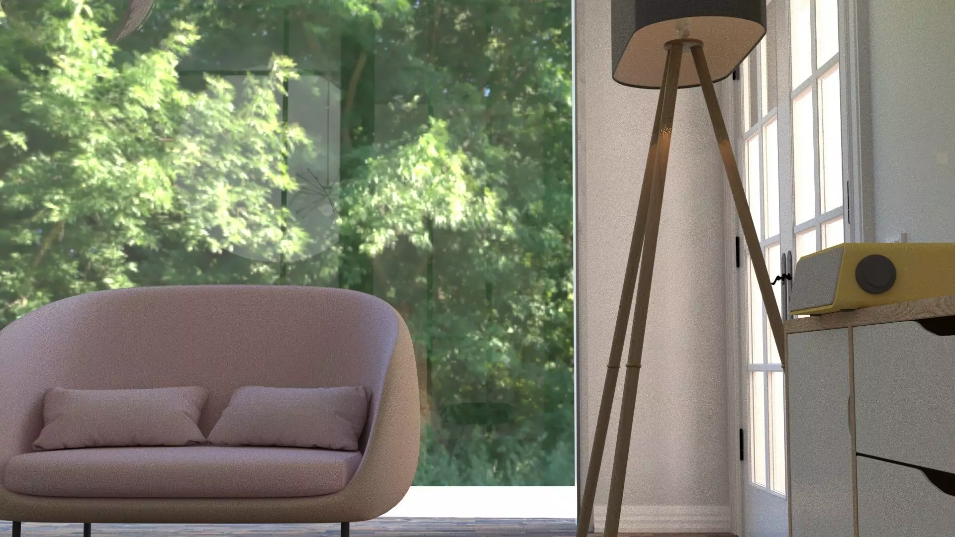 Living Room Design  3D model_1