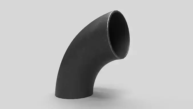 Elbow Pipe Long Radius 8 inches 3D model