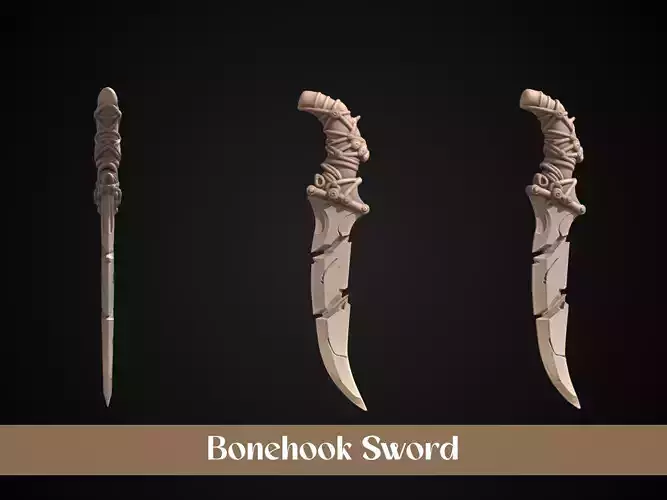 Stylized Orc Sword - Bonehook