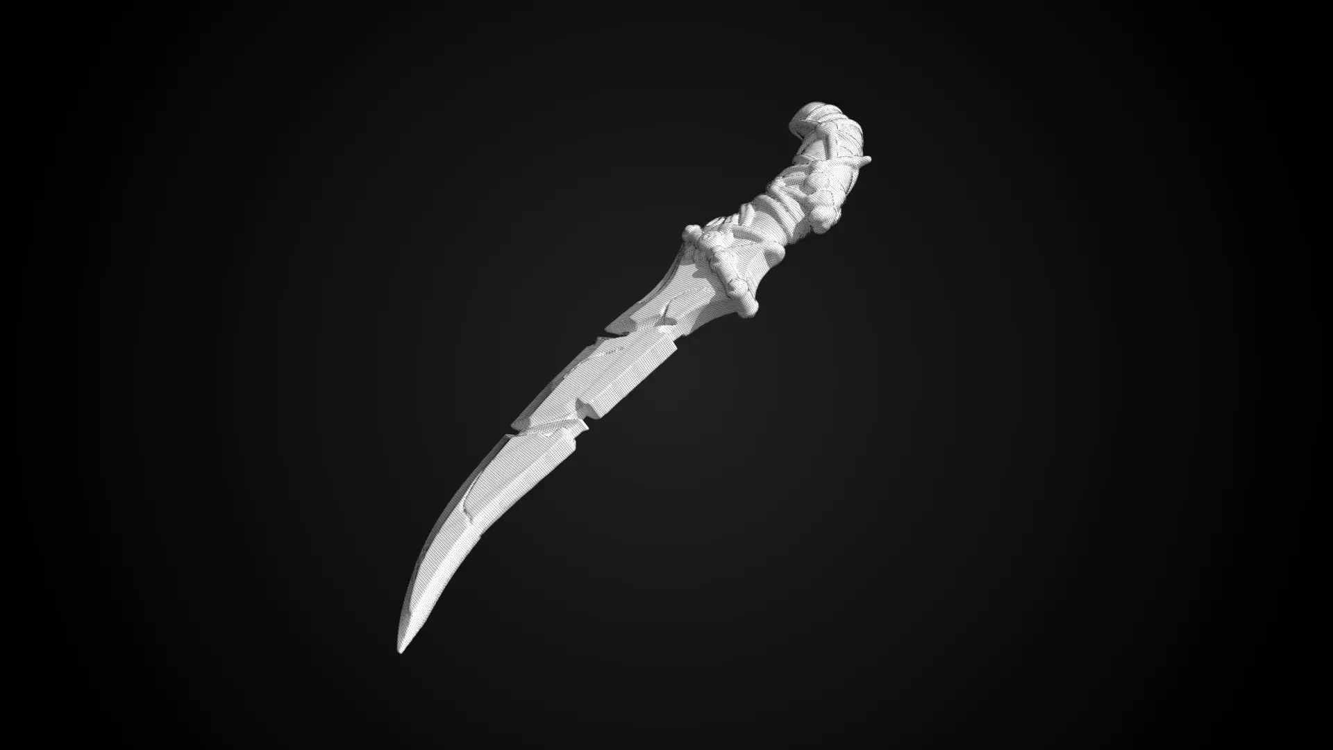 Stylized Orc Sword - Bonehook - Game Ready 3D model_7