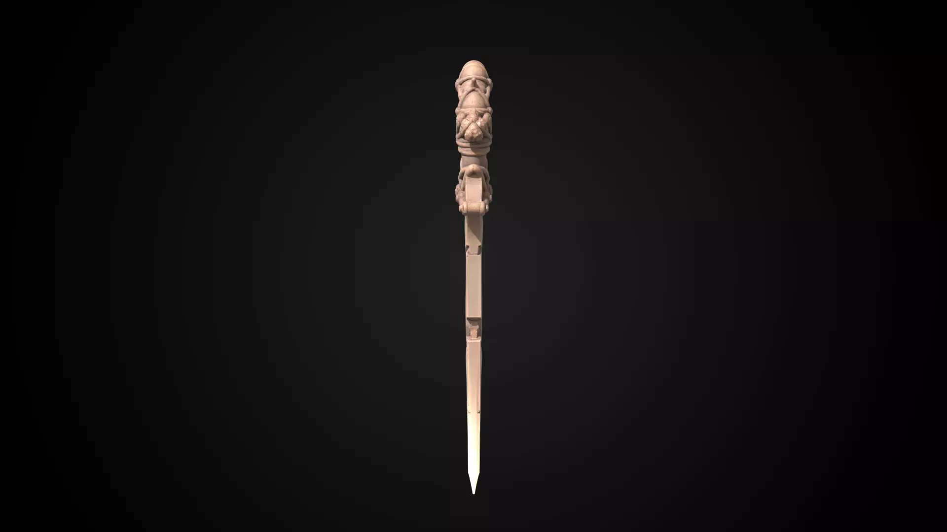 Stylized Orc Sword - Bonehook - Game Ready 3D model_2