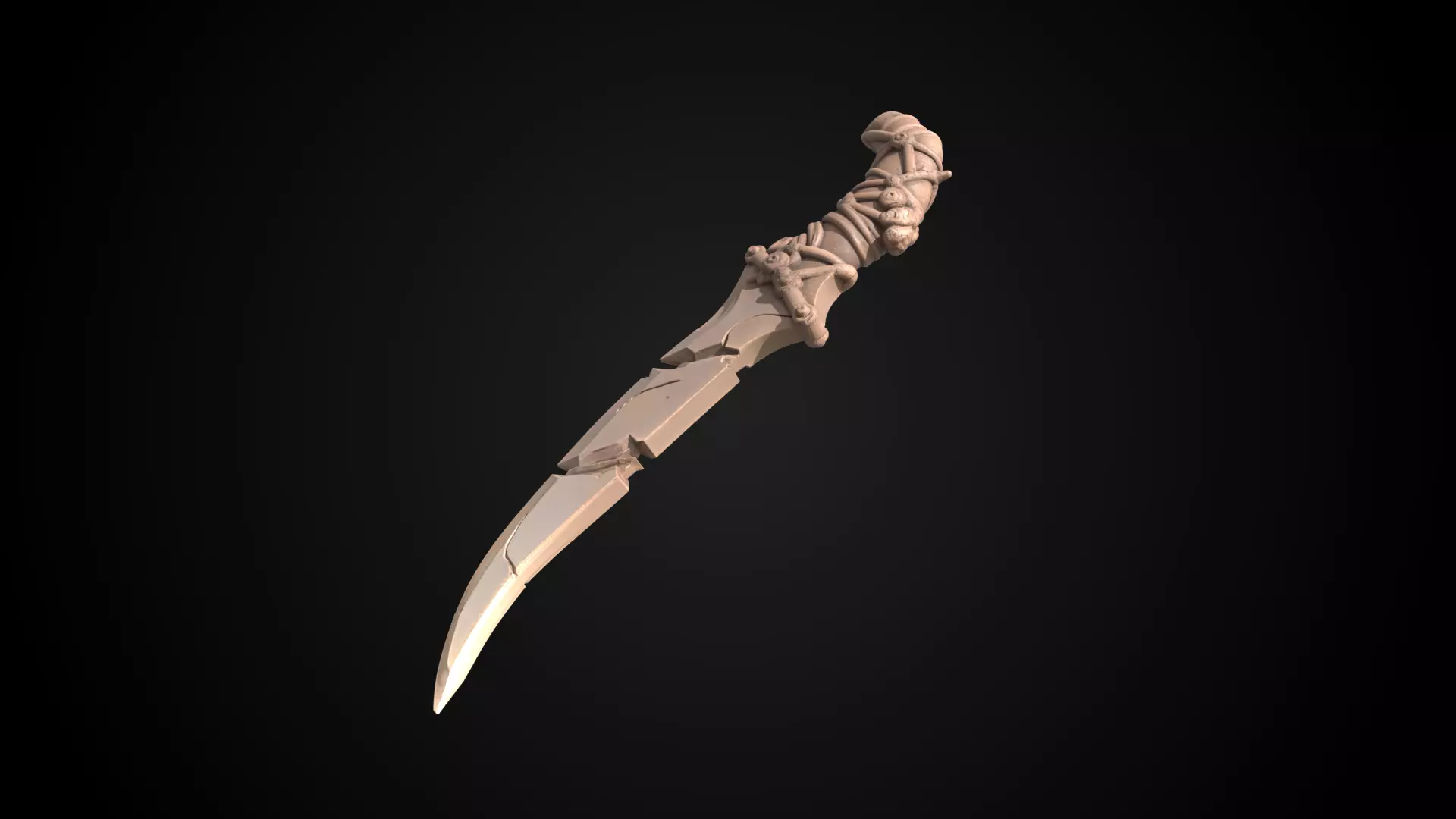 Stylized Orc Sword - Bonehook - Game Ready 3D model_6