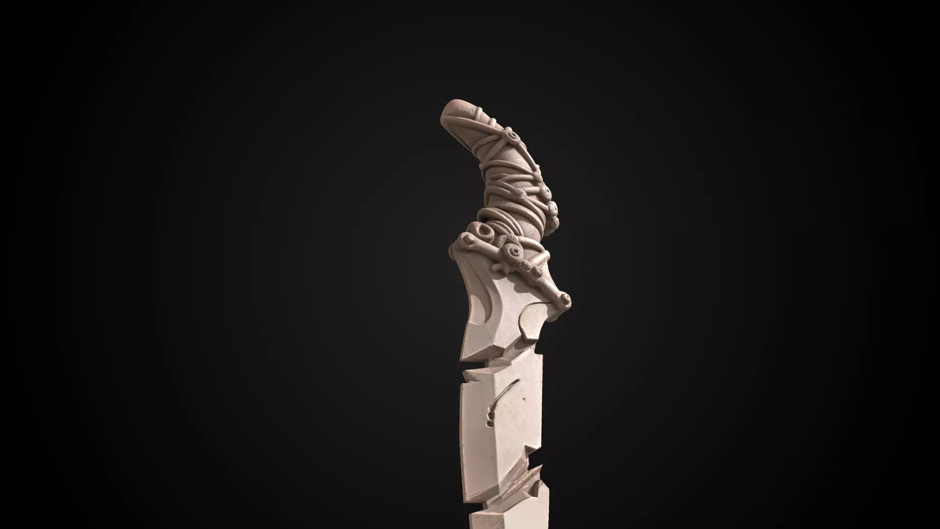 Stylized Orc Sword - Bonehook - Game Ready 3D model_4