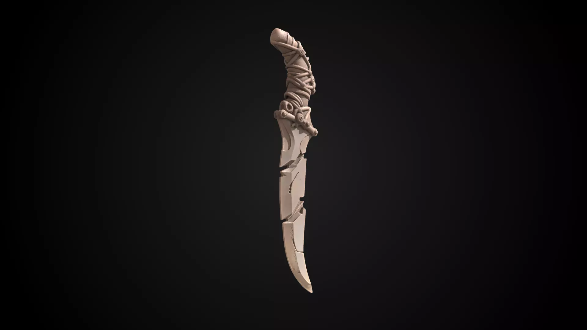 Stylized Orc Sword - Bonehook - Game Ready 3D model_3