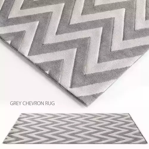 Grey Chevron Rug