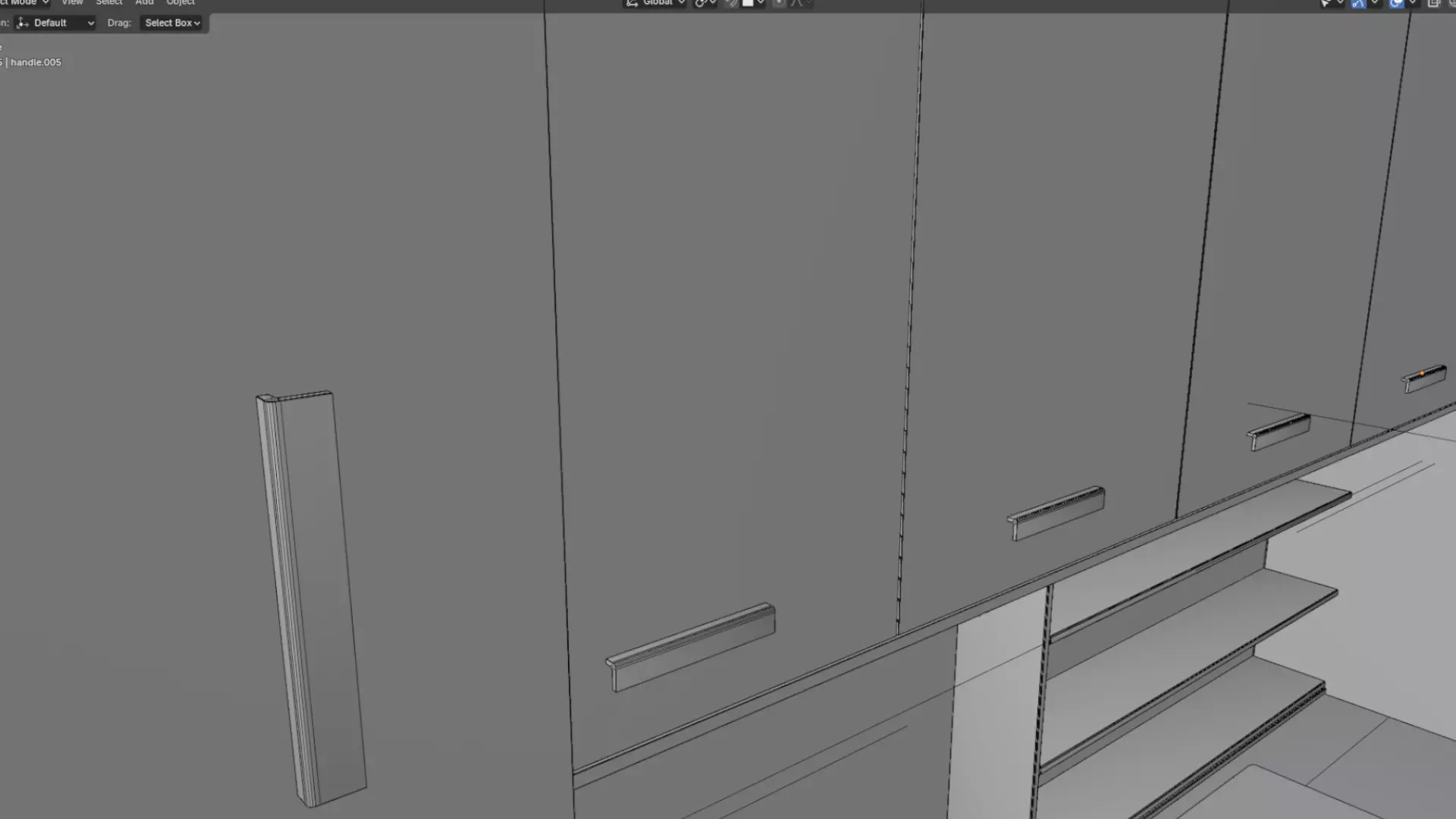 Modular kitchen  2 Low-poly 3D model_8