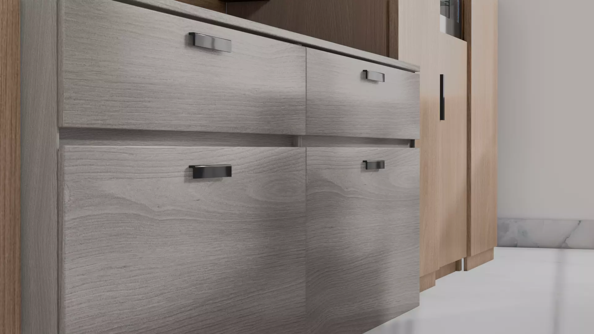 Modular kitchen  2 Low-poly 3D model_3