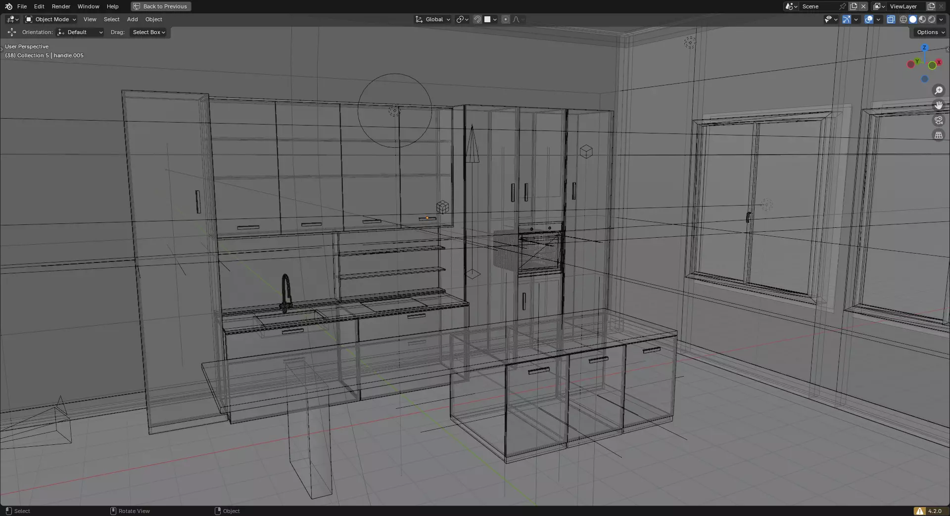 Modular kitchen  2 Low-poly 3D model_10