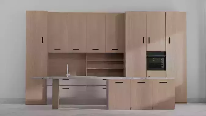 Modular kitchen  2 Low-poly 3D model