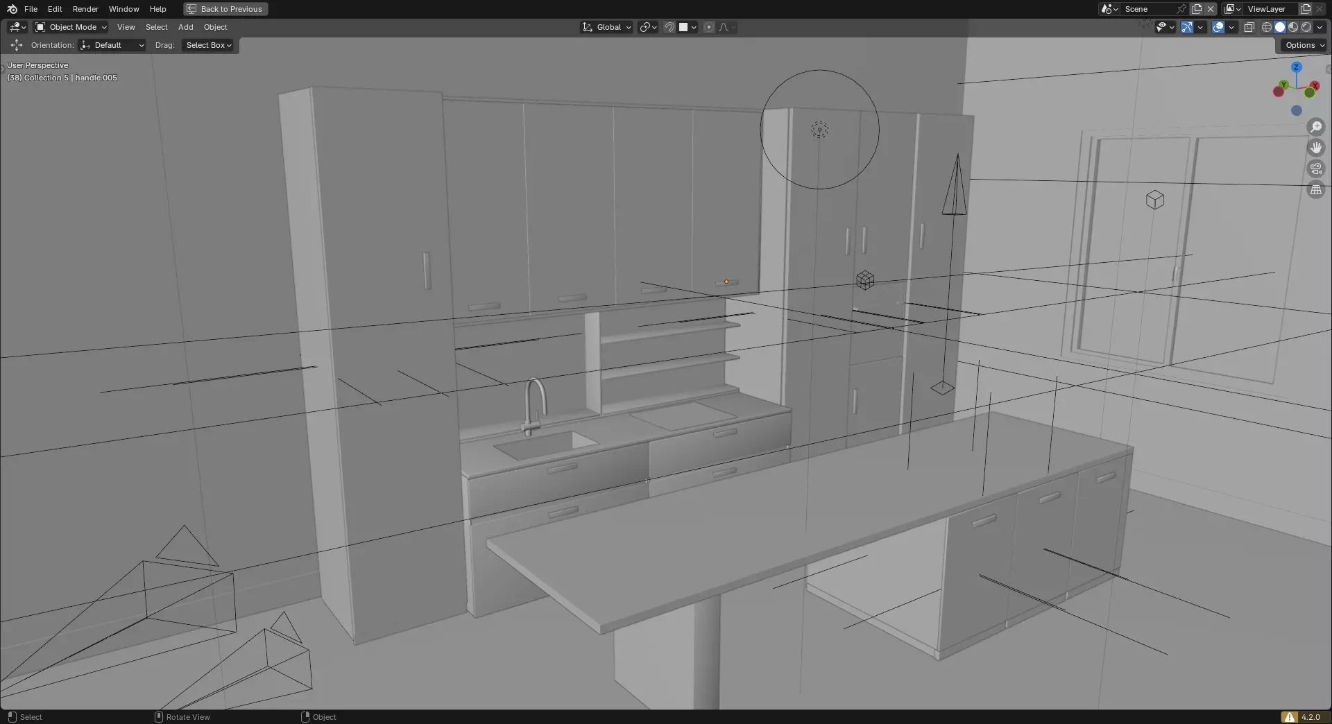 Modular kitchen  2 Low-poly 3D model_2