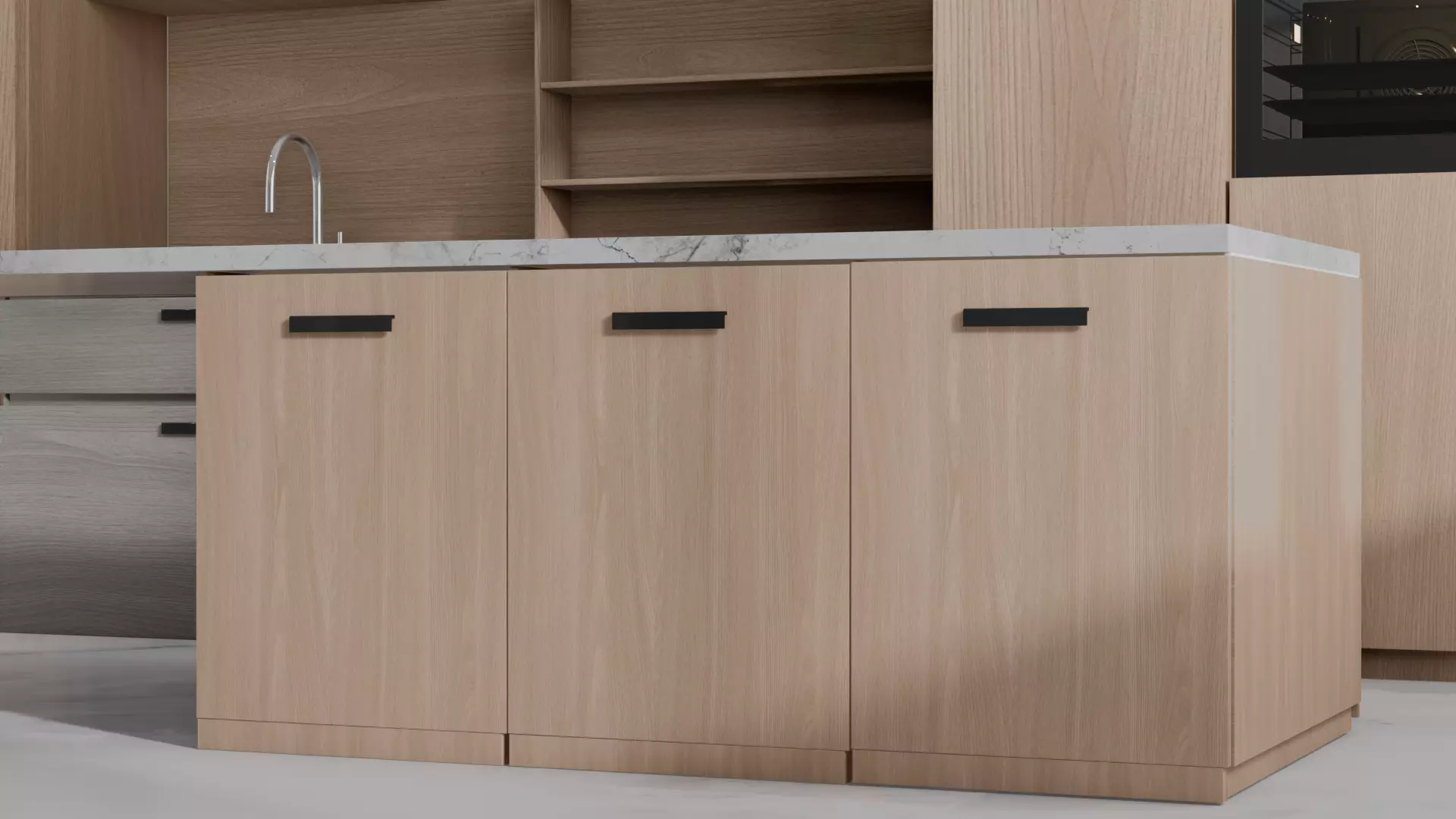 Modular kitchen  2 Low-poly 3D model_5