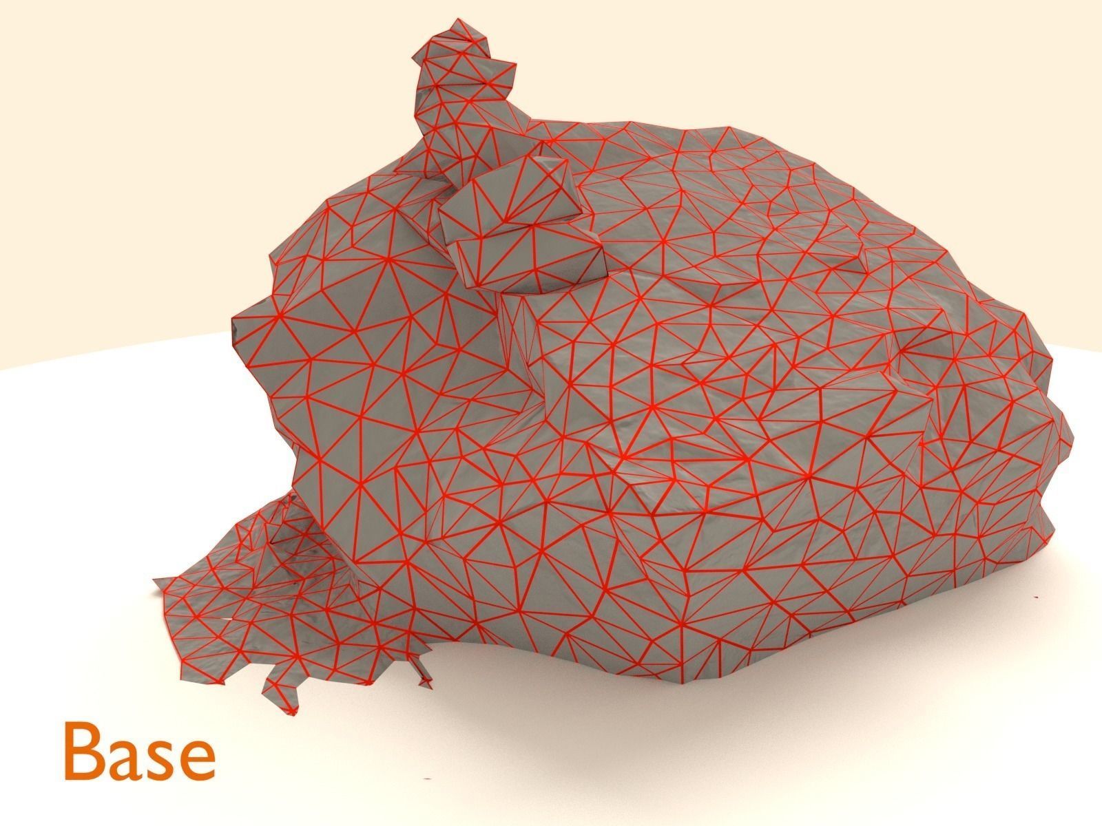 Scanned Sharp Dark Marking-Stone Low-poly 3D model_4