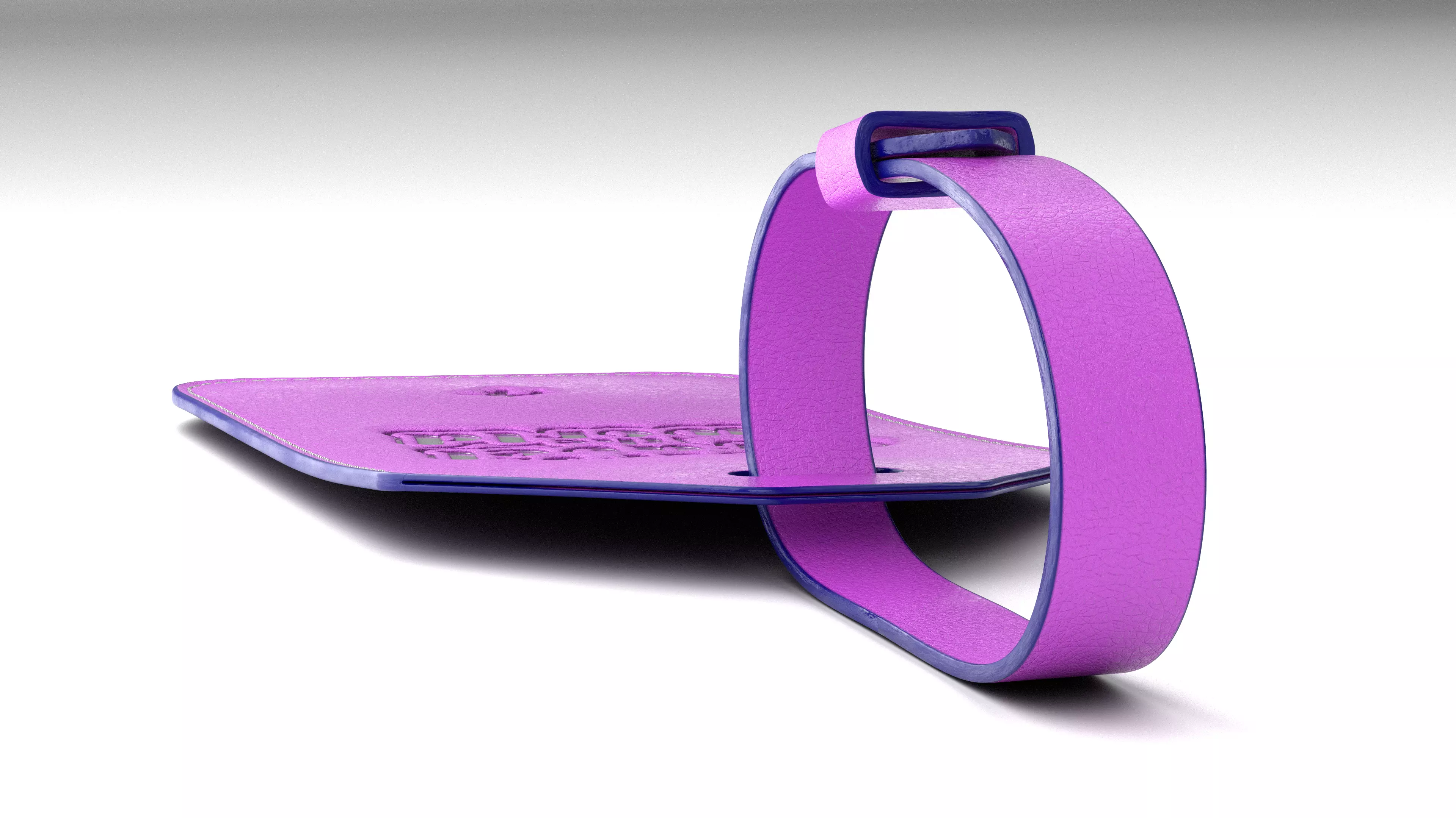 Leather luggage tag 3D model_26