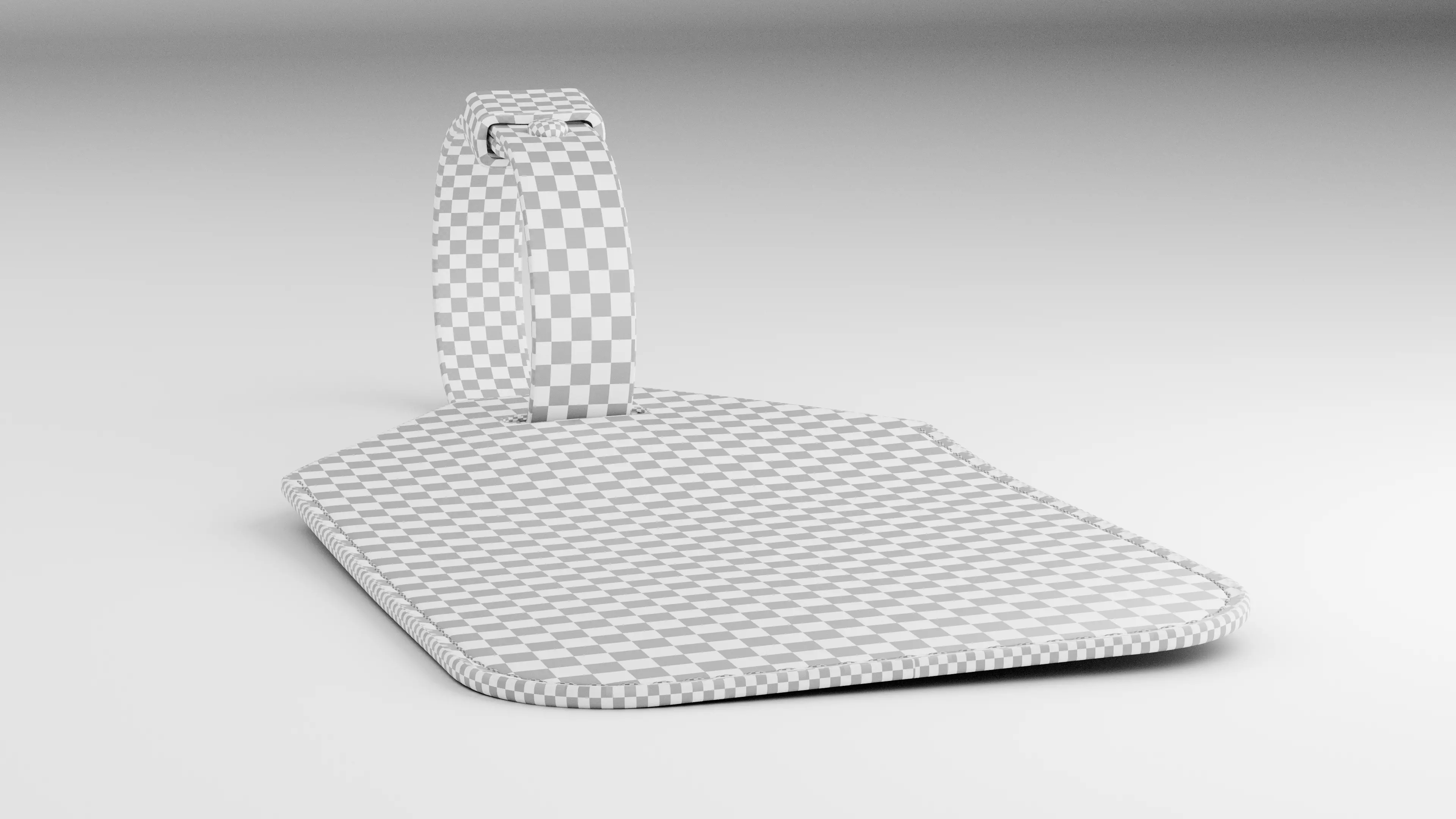 Leather luggage tag 3D model_40