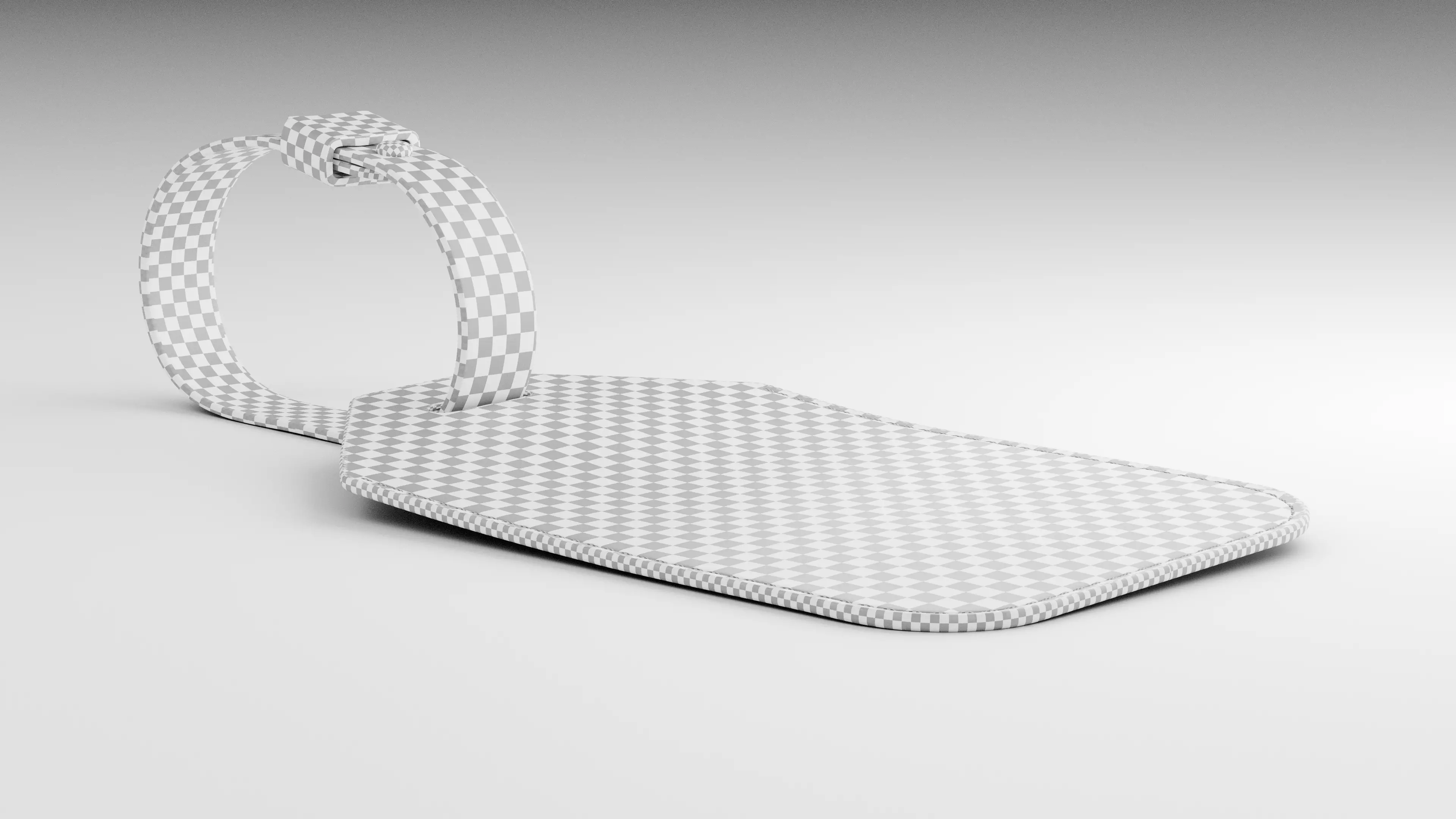 Leather luggage tag 3D model_38