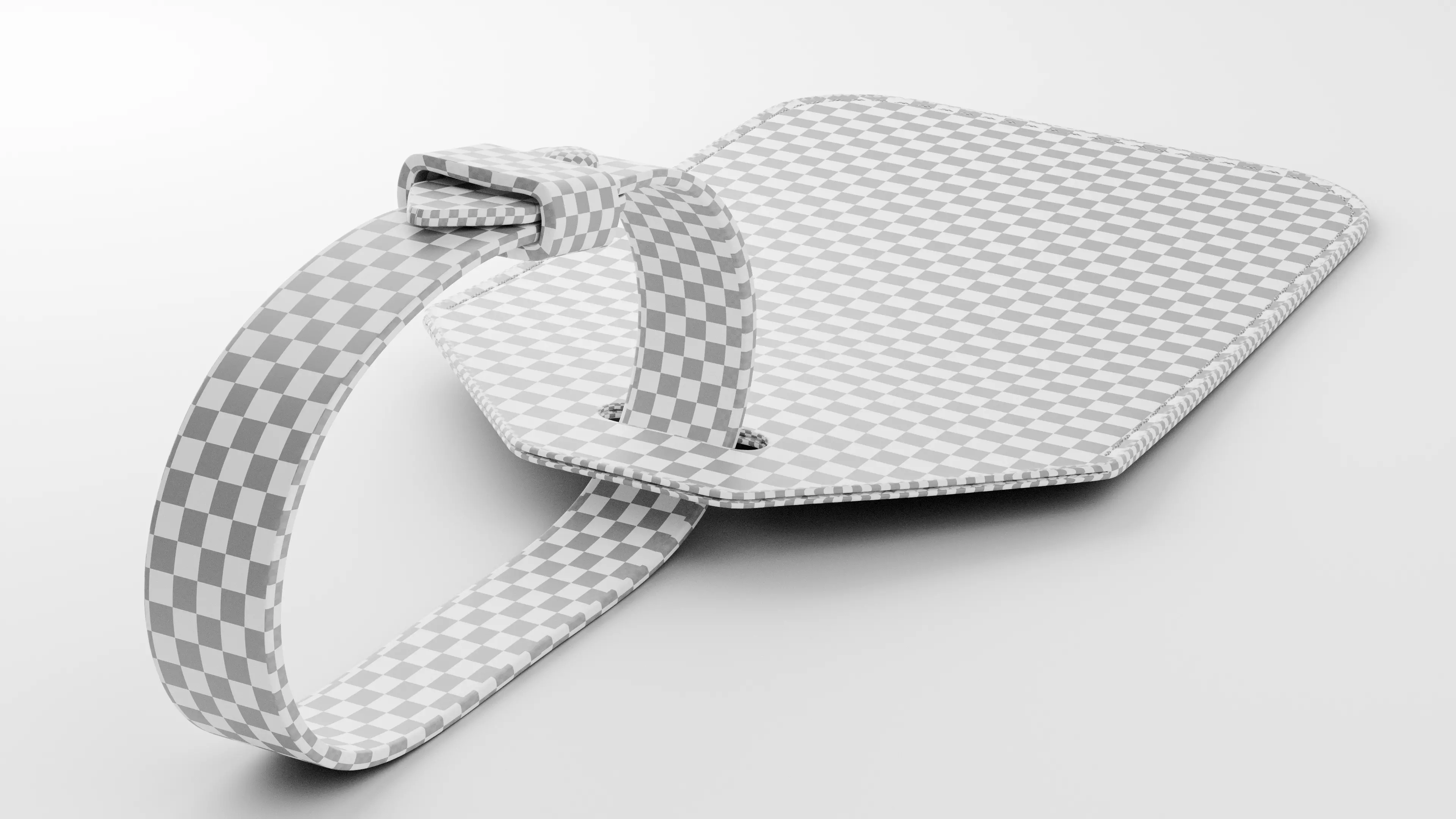 Leather luggage tag 3D model_41