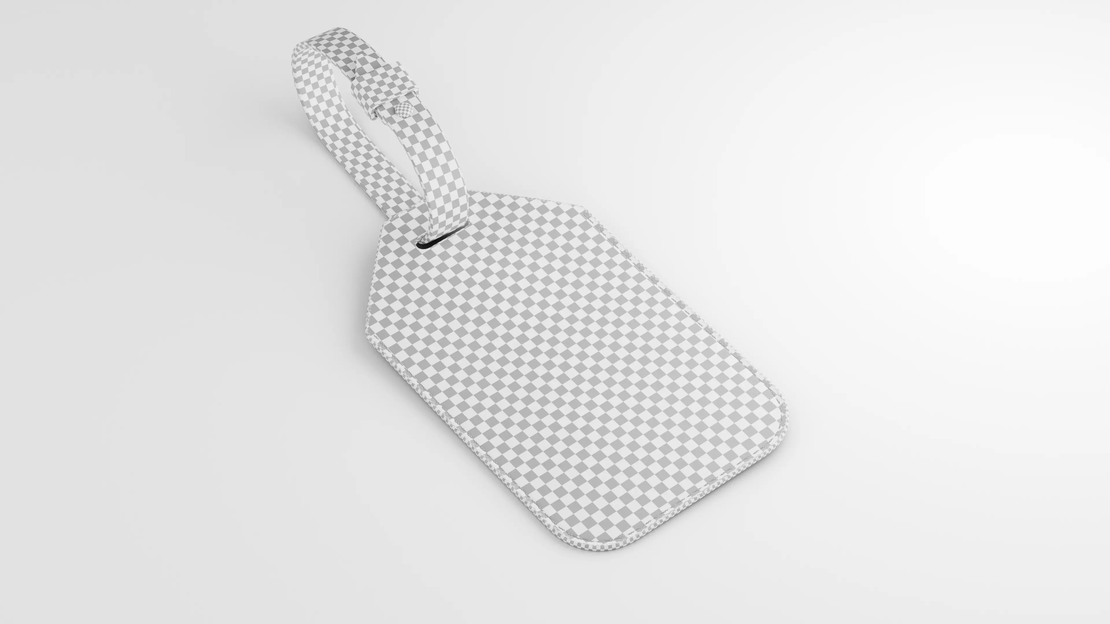 Leather luggage tag 3D model_37