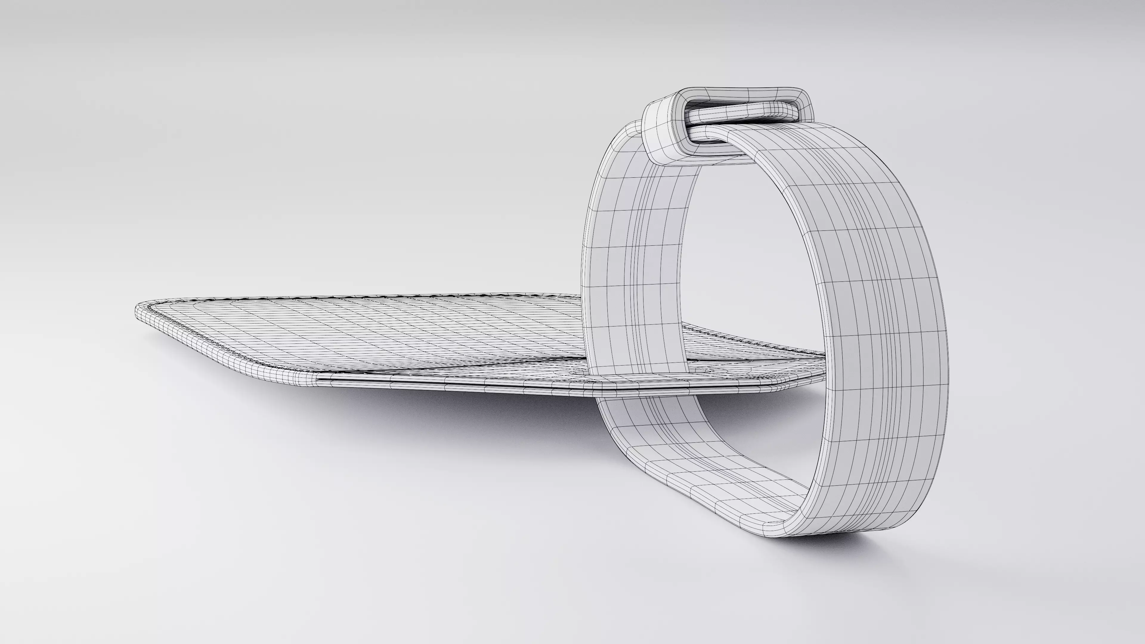 Leather luggage tag 3D model_44