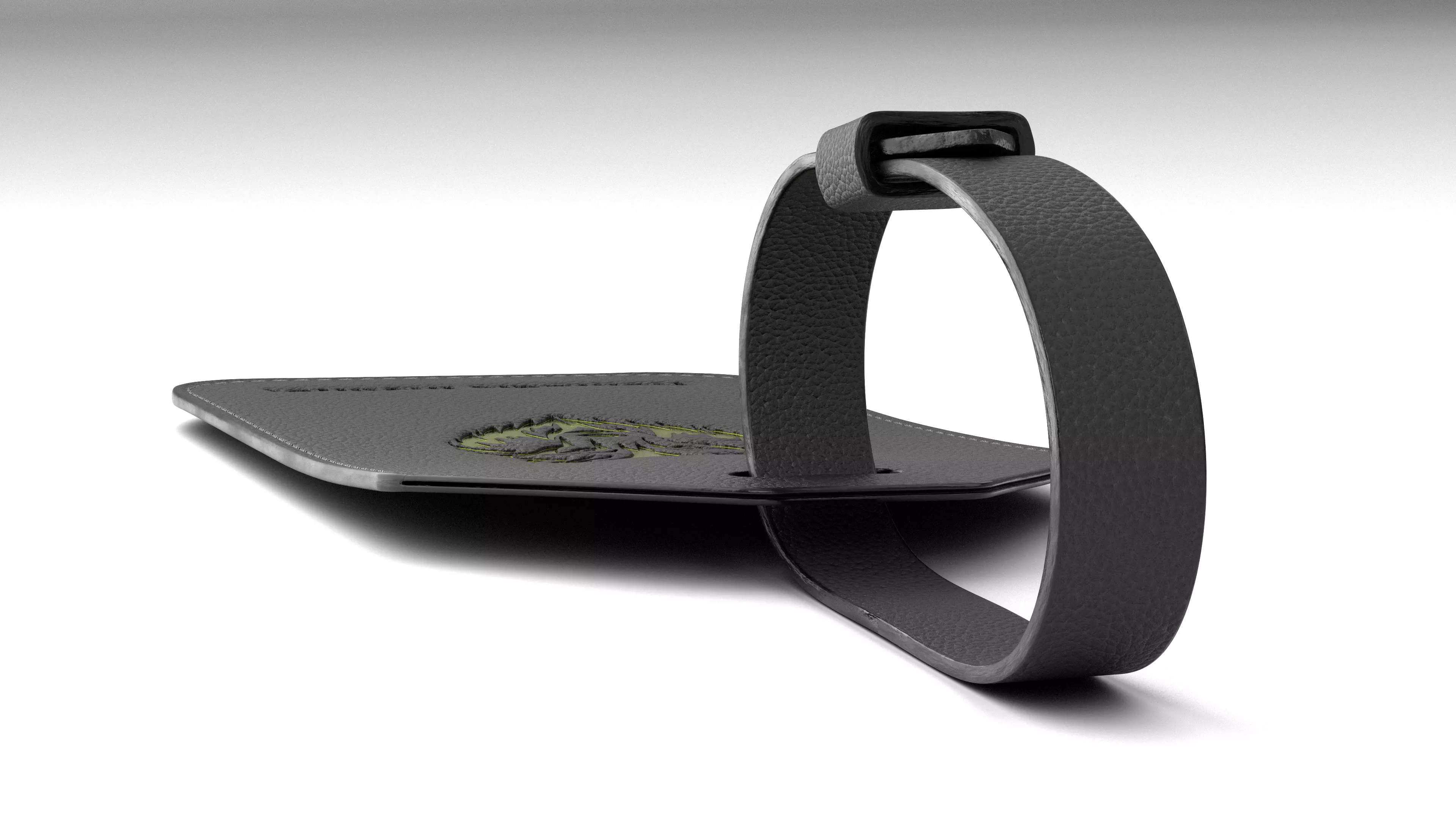 Leather luggage tag 3D model_19