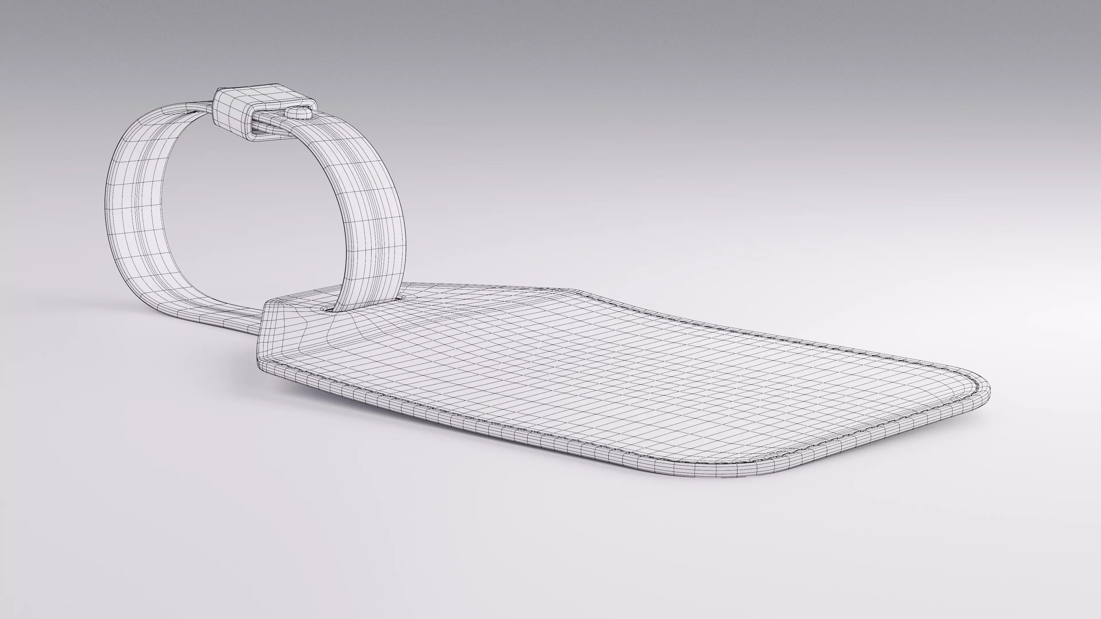 Leather luggage tag 3D model_48