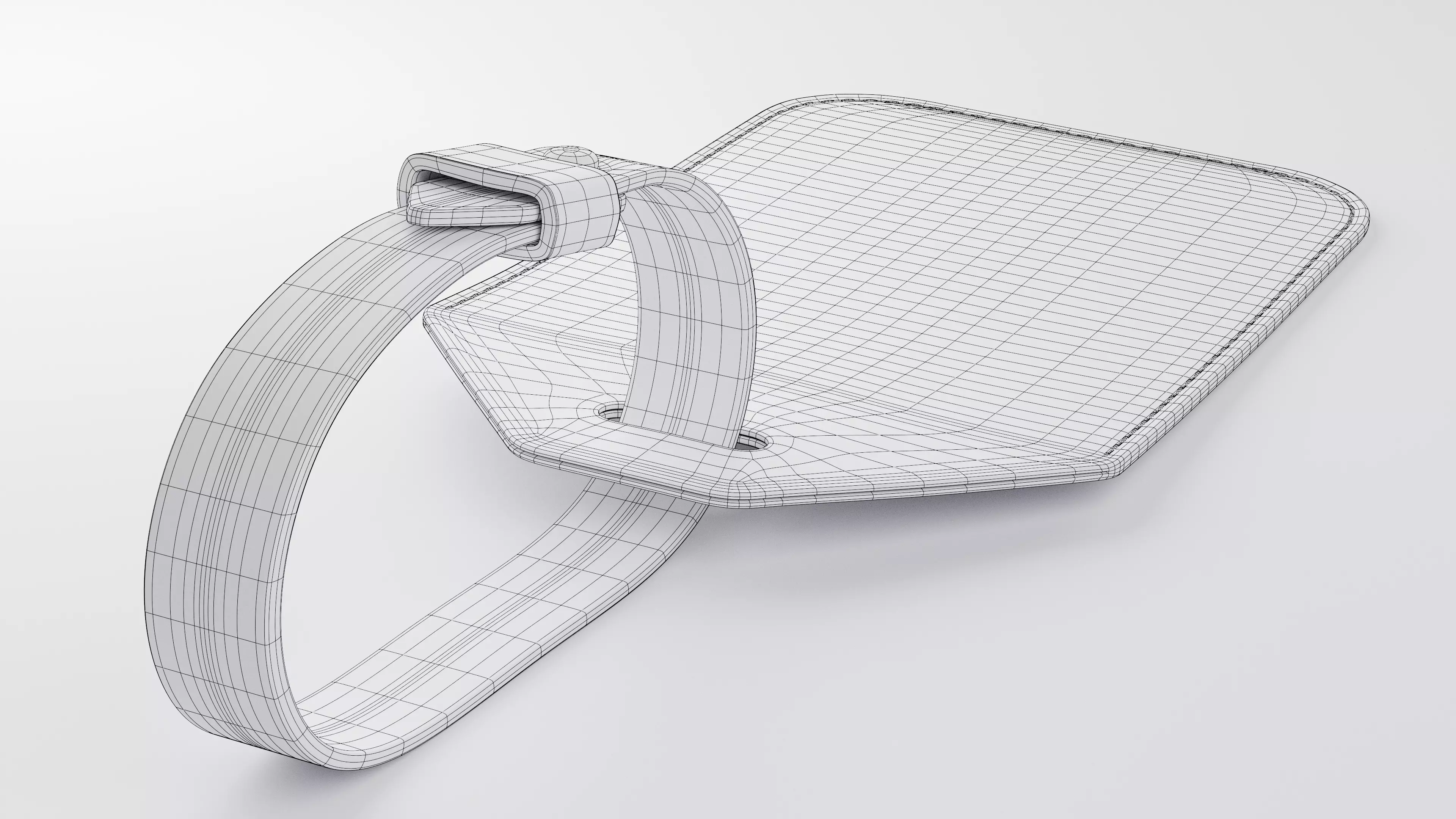 Leather luggage tag 3D model_45