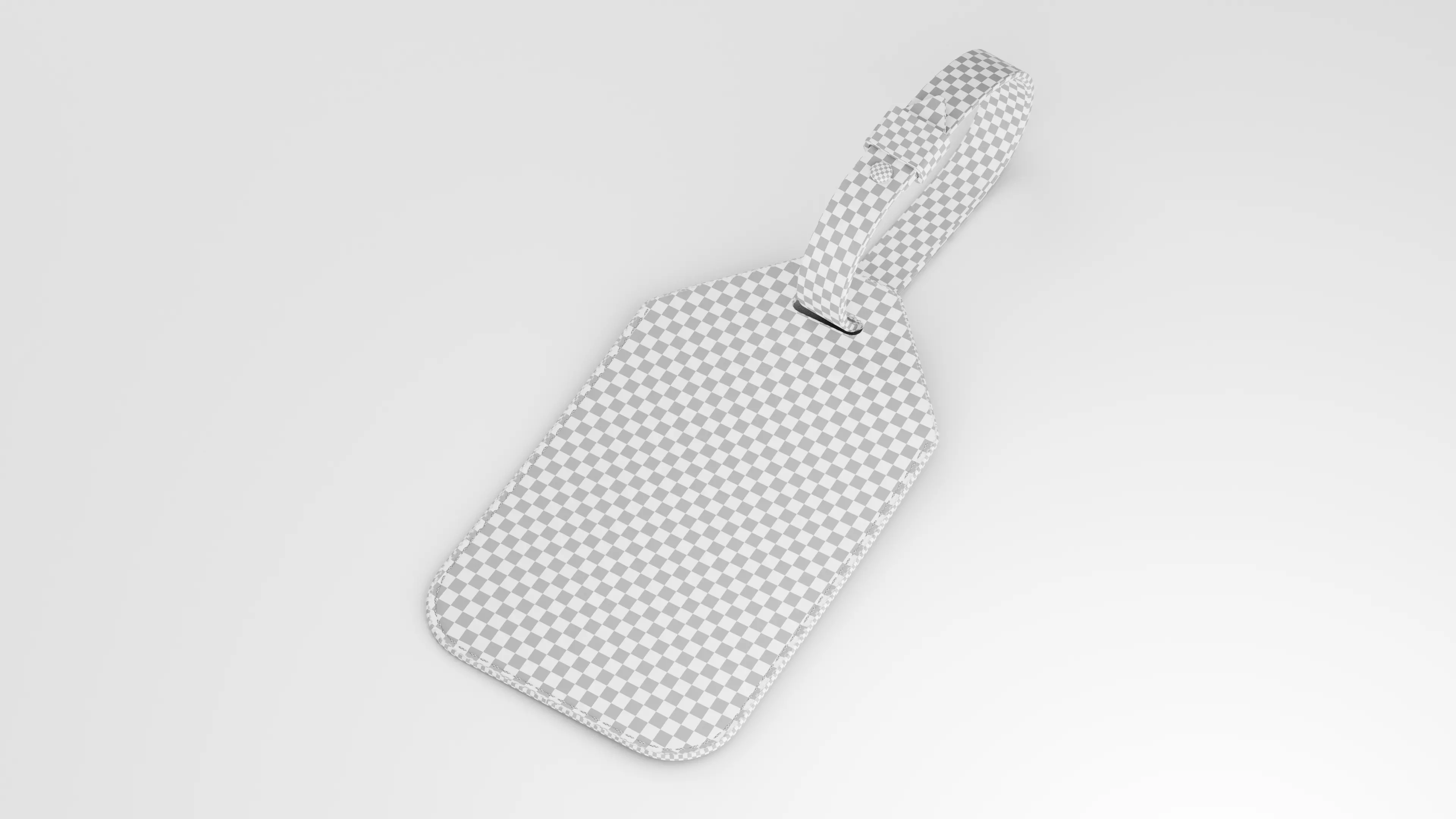 Leather luggage tag 3D model_36