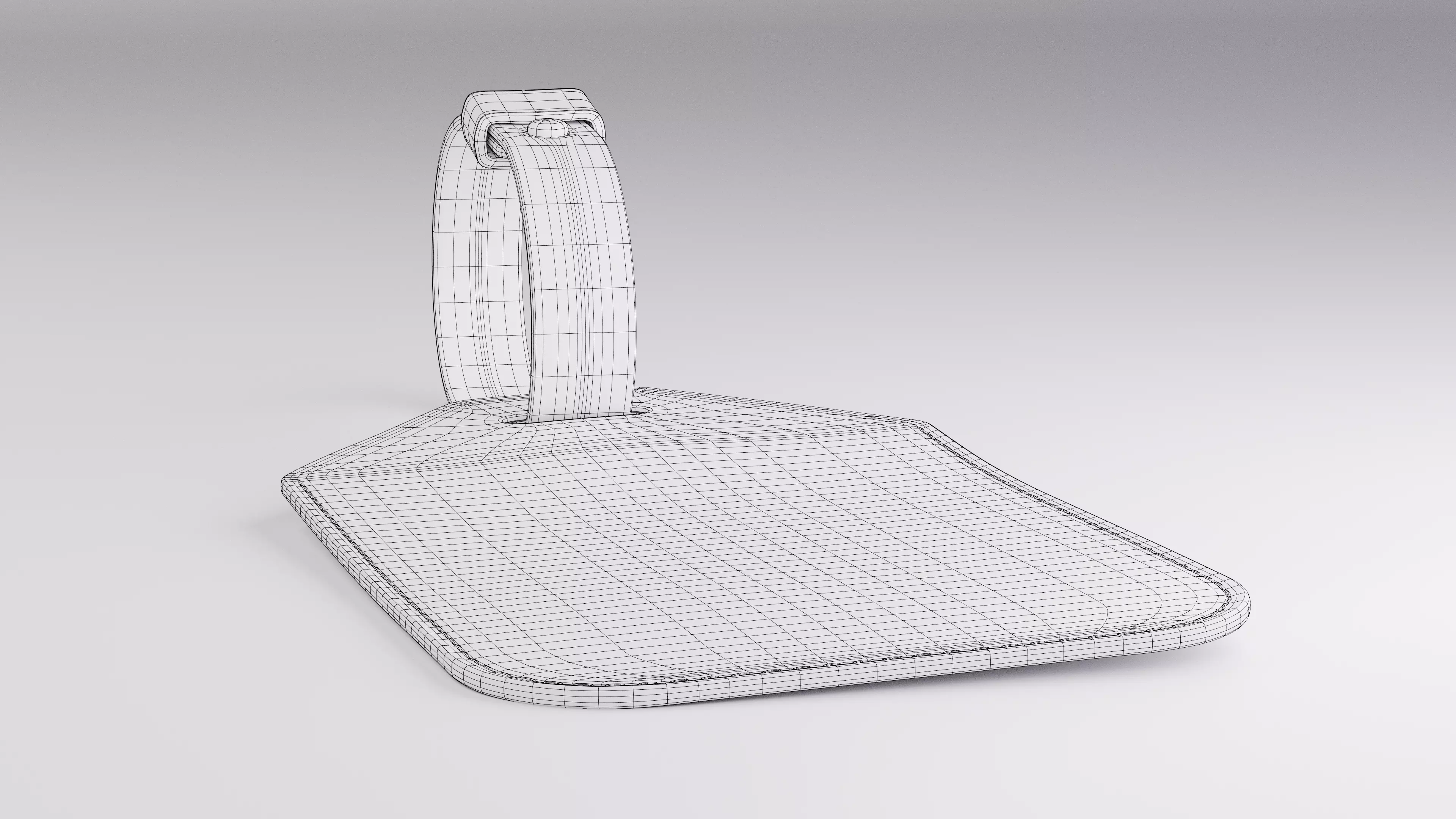 Leather luggage tag 3D model_43