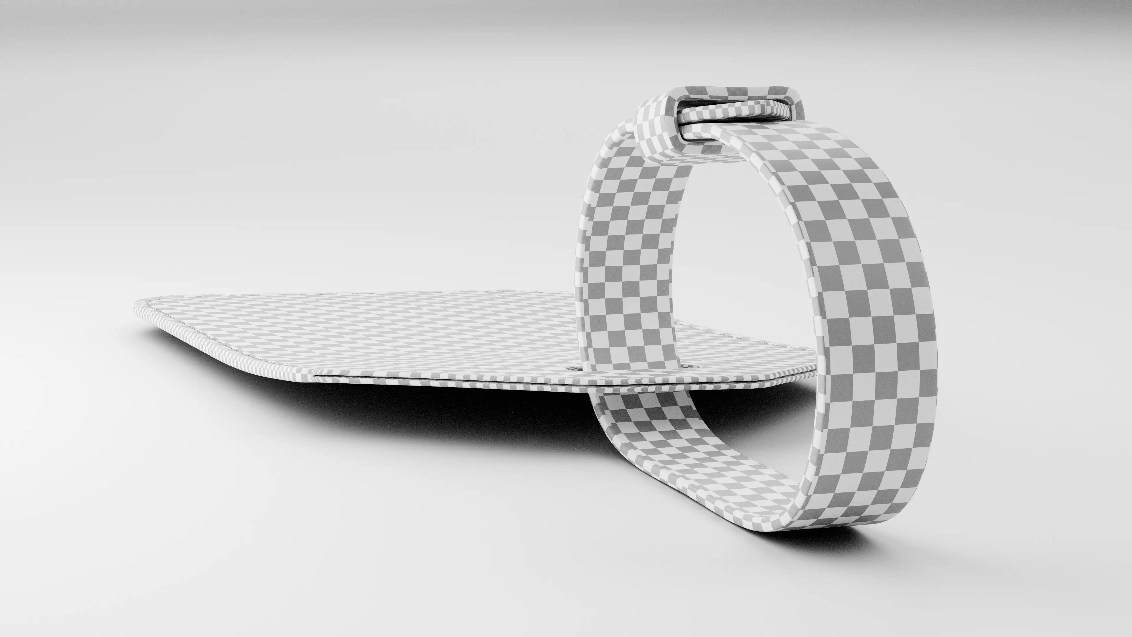 Leather luggage tag 3D model_39