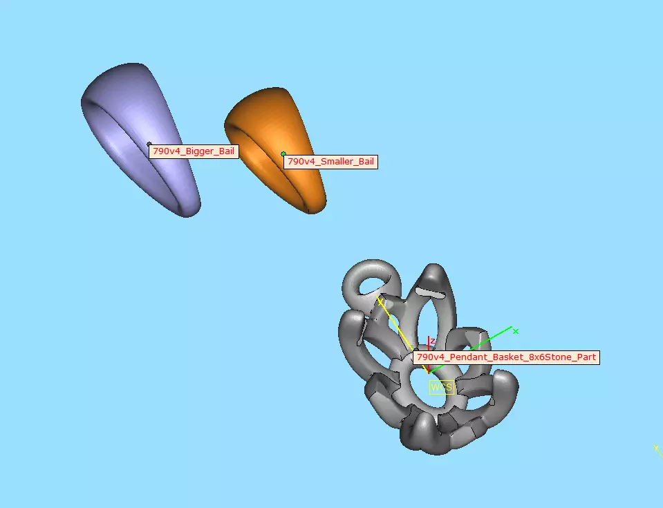 8x6 Oval Stone Pendant 1ct Oval Gem Delicate Necklace 3D print model_31