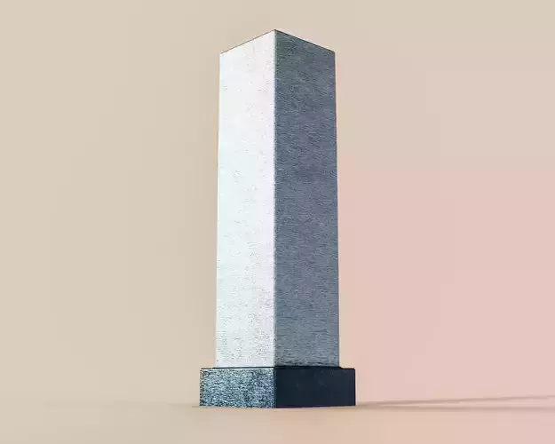 Street Bollard Type C Low-poly 3D model