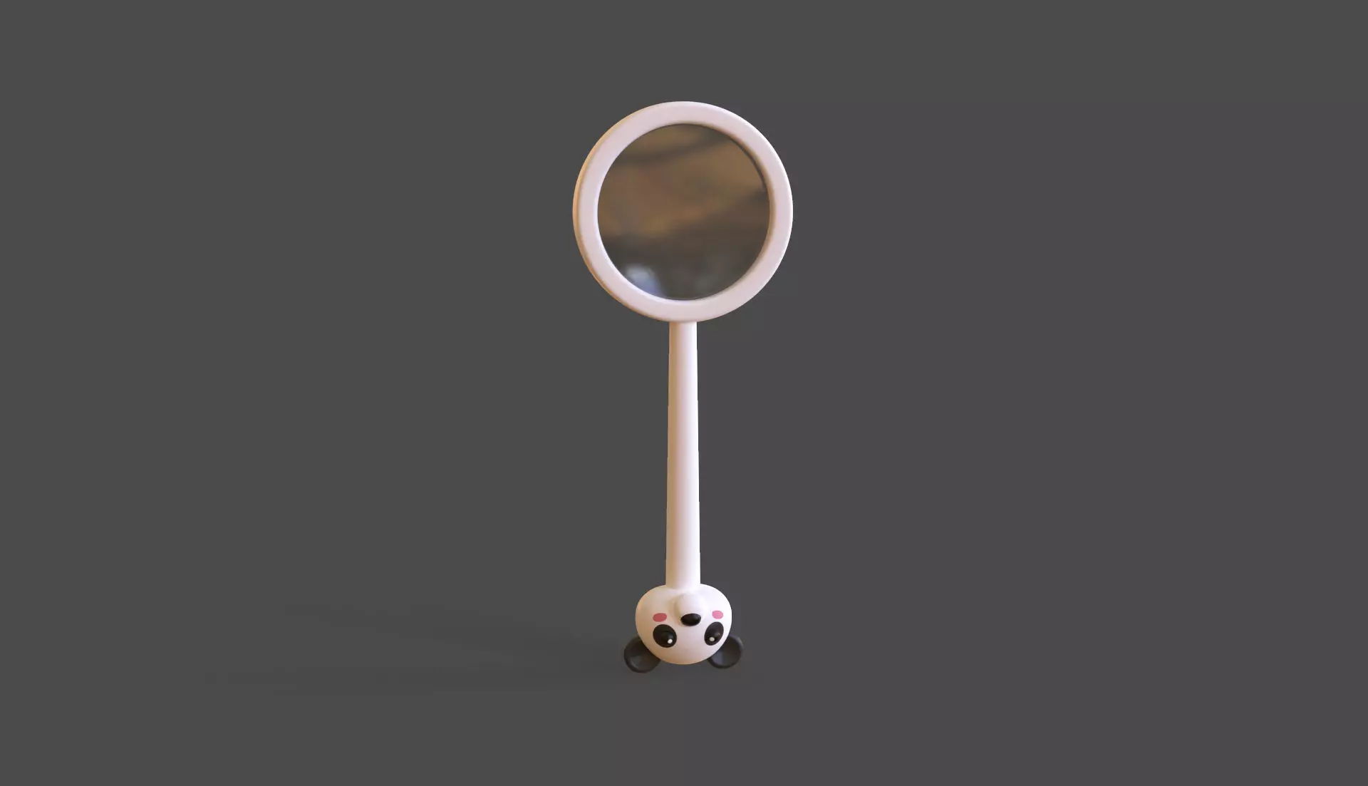 Panda Magnifying Glass  Low-poly 3D model_0